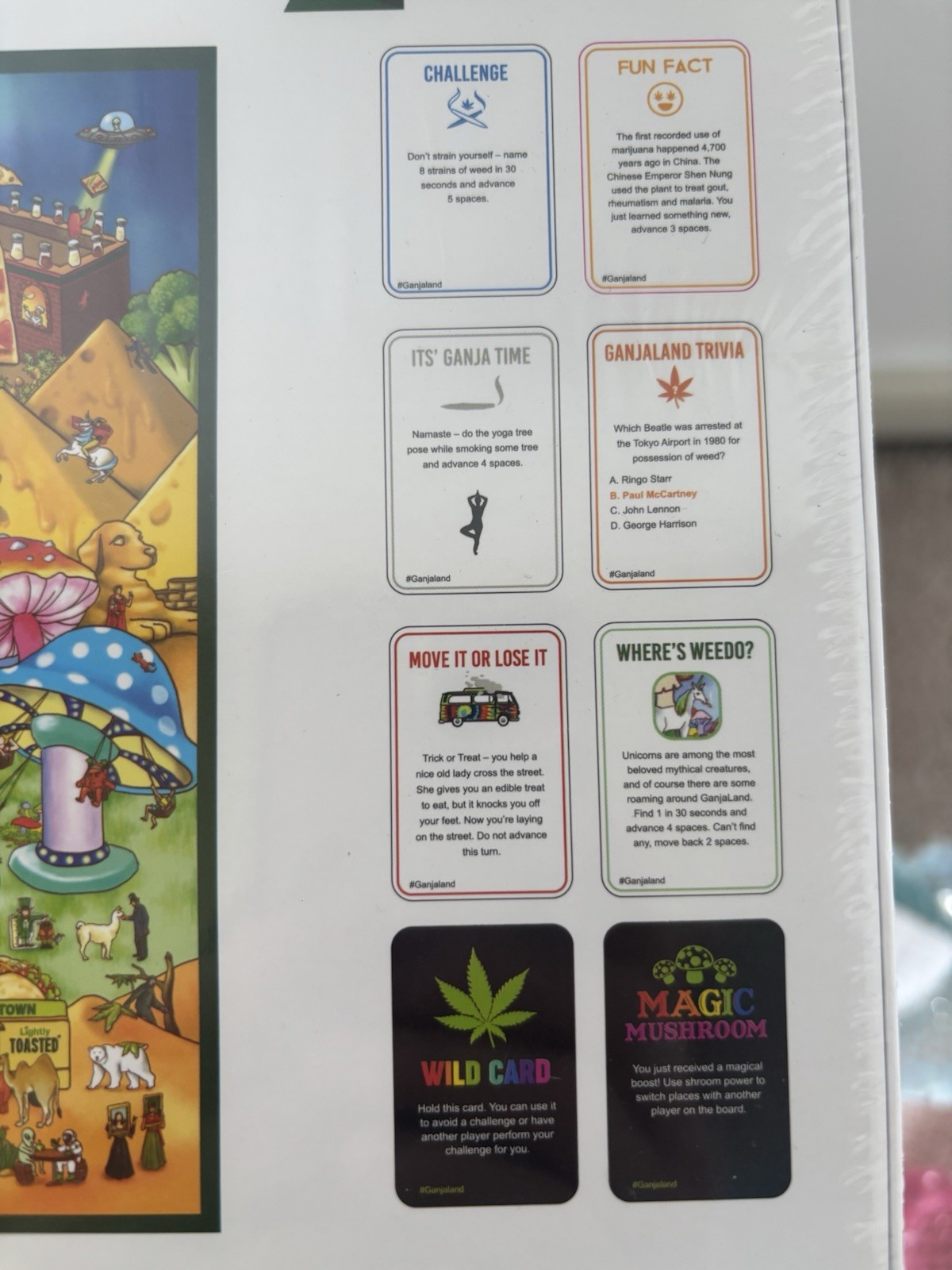 Ganjaland Board Game An Epic Weed Adventure for Adults NEW! Factory Sealed!