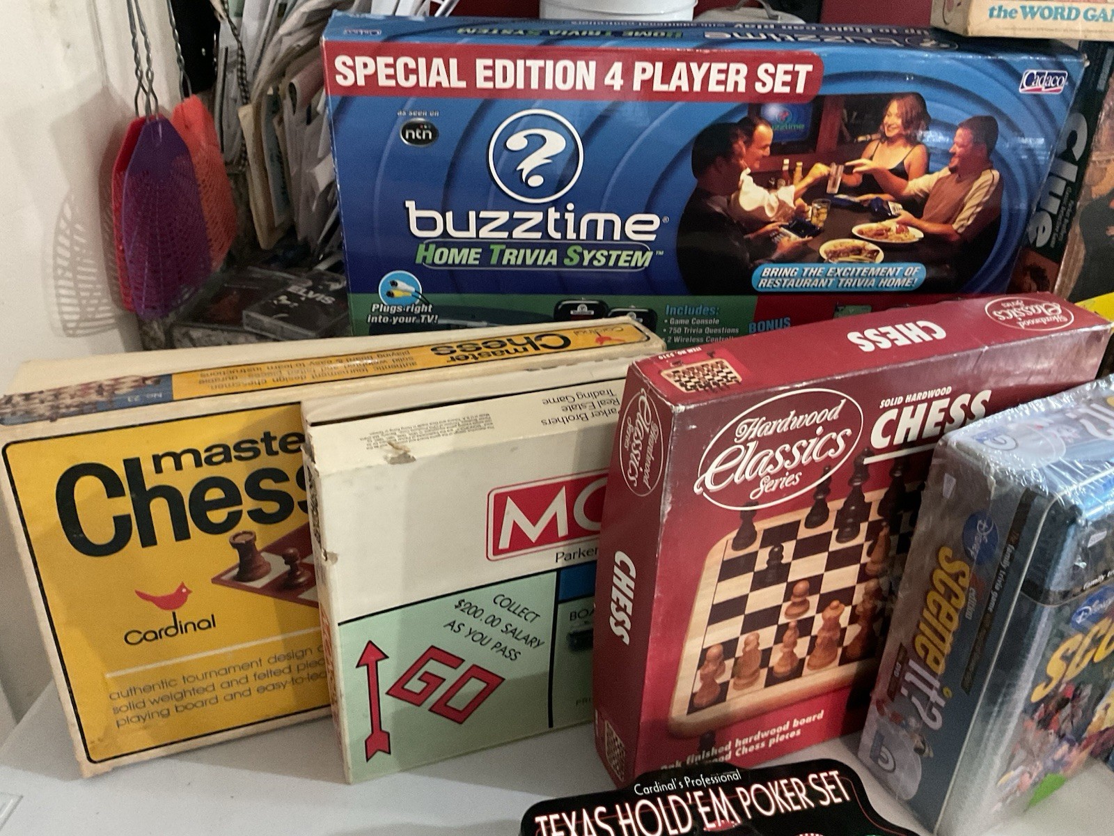 Mixed Brands Board Game Lot: Clue Taboo Pictionary Scene It Jenga
