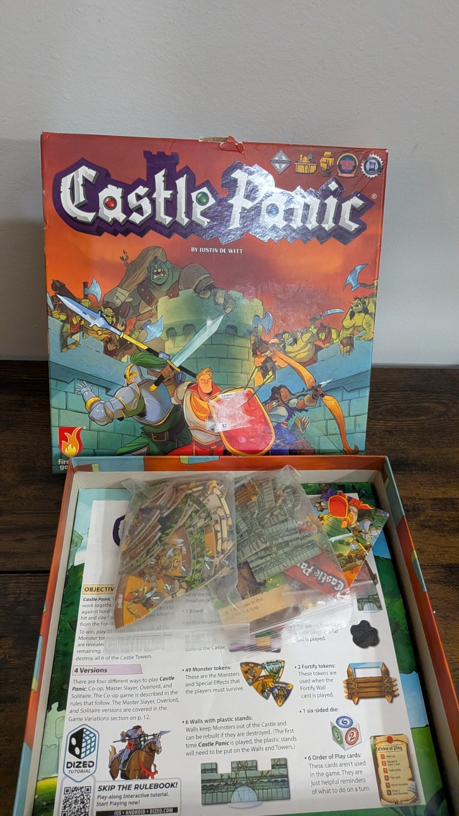 Castle Panic 2nd Edition 6 Players Cooperative Board Game for Adults COMPLETE