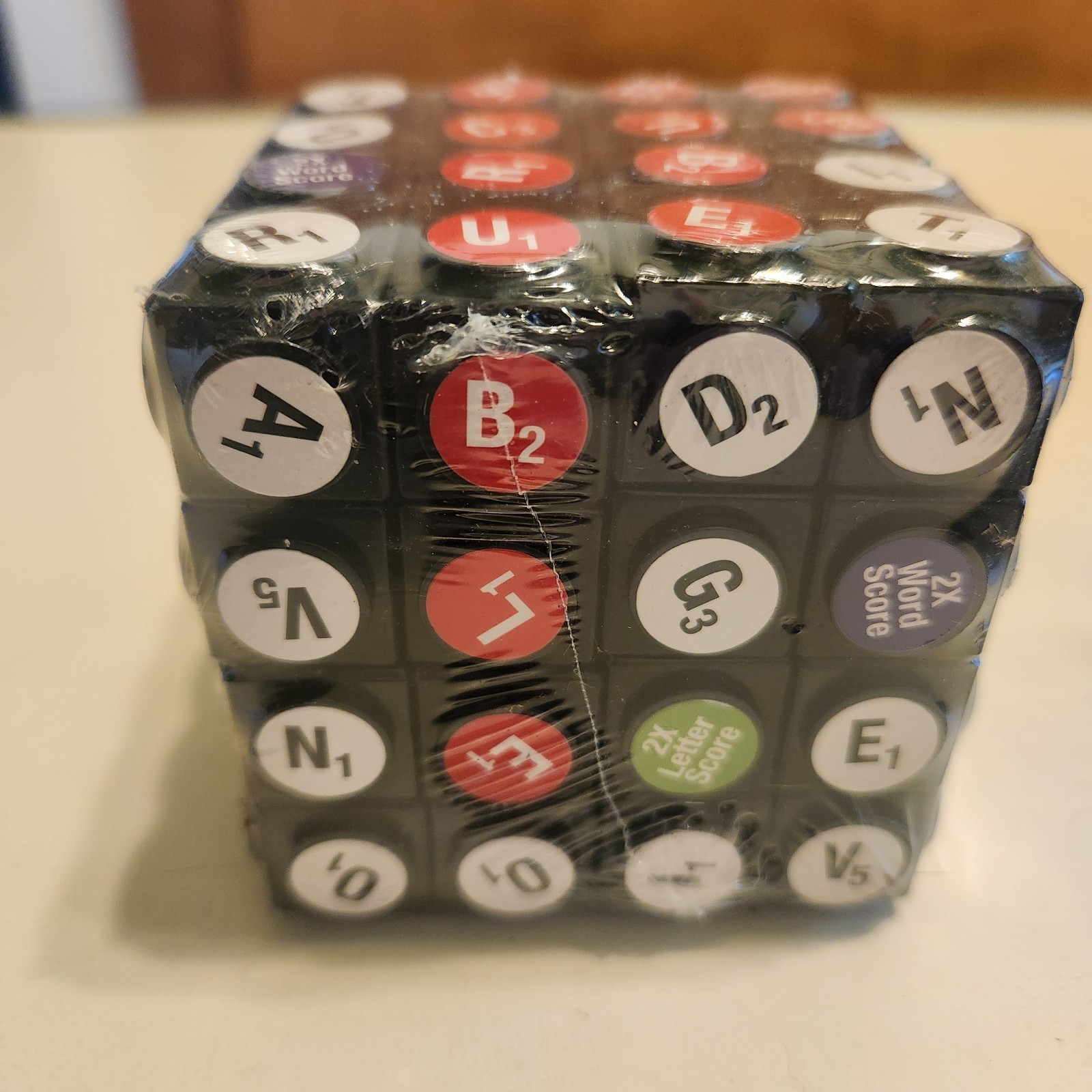 Scruble Cube 3D Word Game For 1 to 4 Players Unopend with No Box/Packaging
