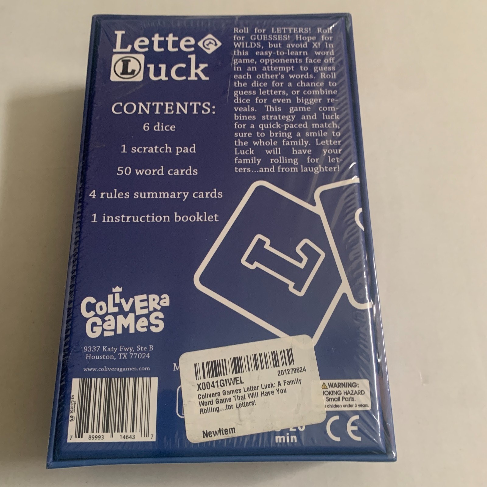 Letter Luck: A Family Word Game That Will Have You Rolling For Letters RARE