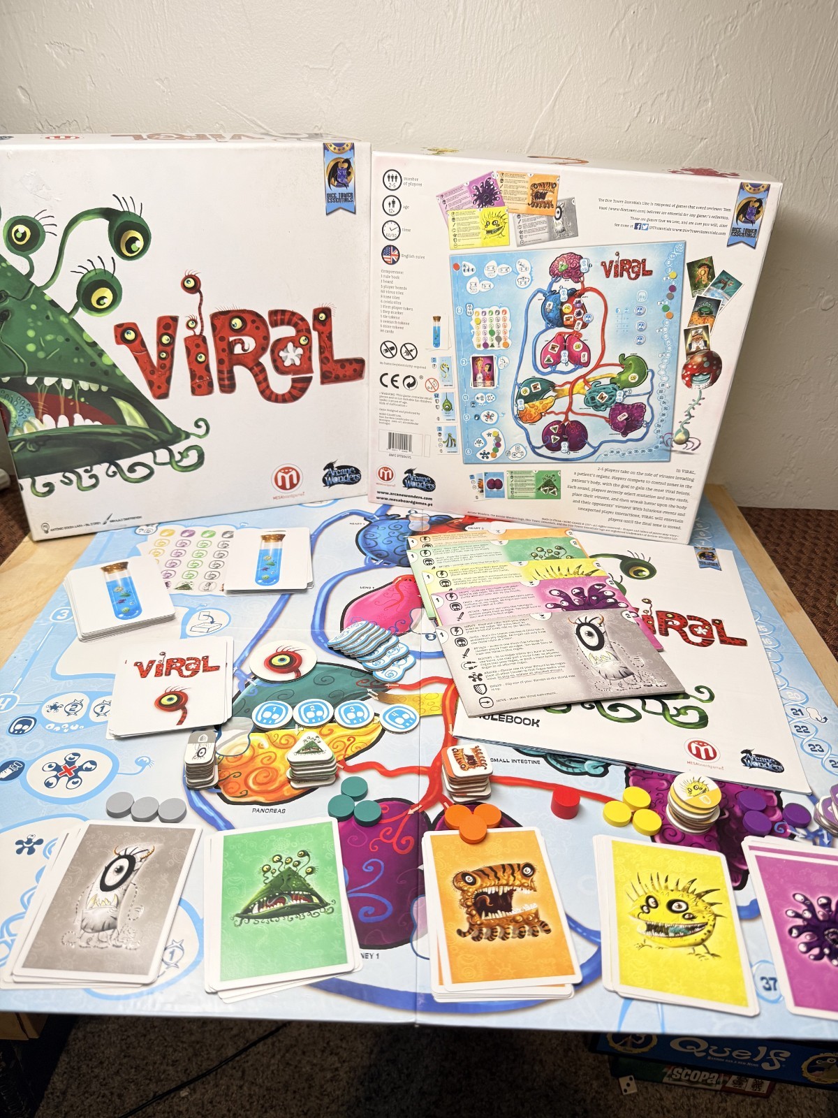 Viral by Arcane Wonders Area Control Strategy Board Game Complete 2-5 players 8+
