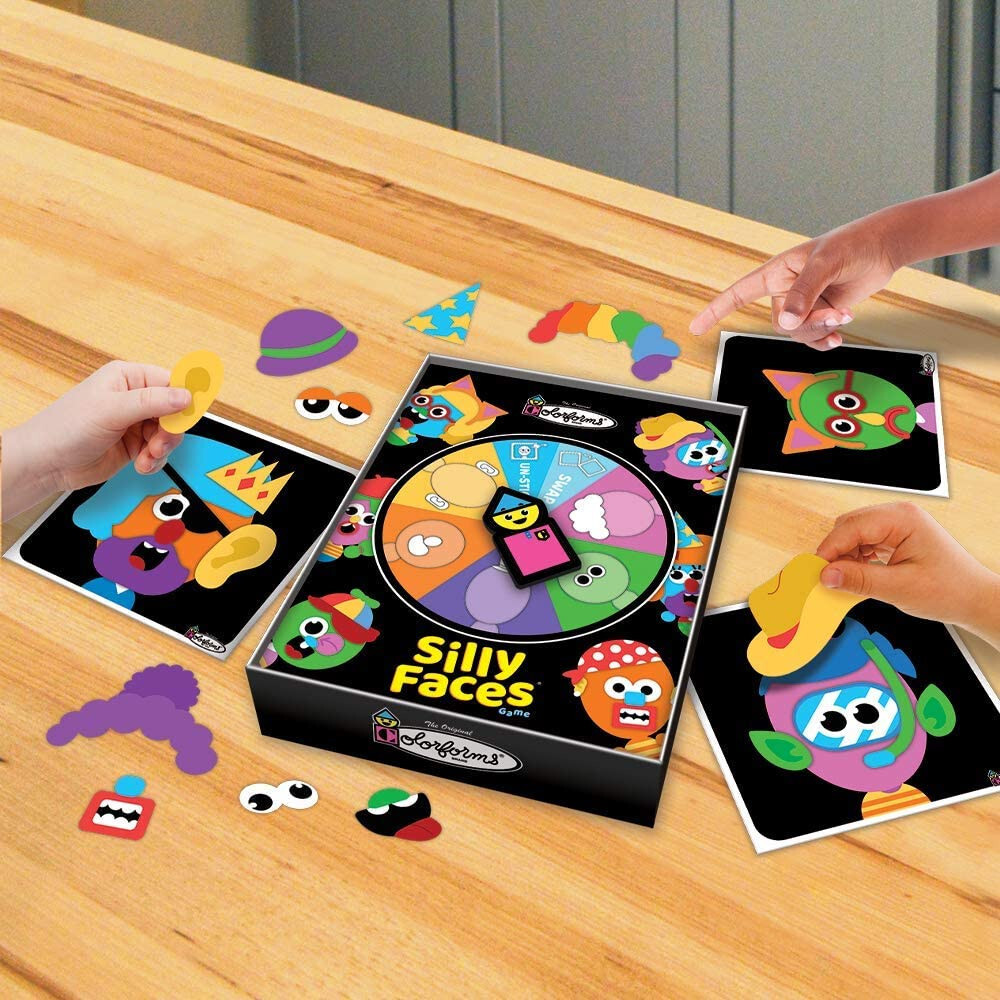 The Colorforms Silly Faces Game • Ages 3+ – 100 • 2 to 6 Players • New in Box