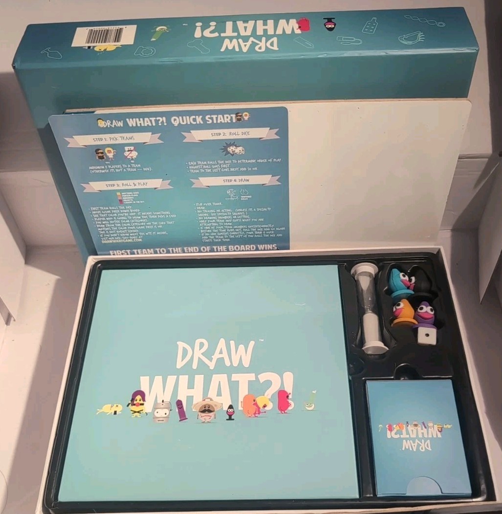 Draw What?! Adult Party Board Game ADULT CONTENT Humor RARE 2015 COMPLETE