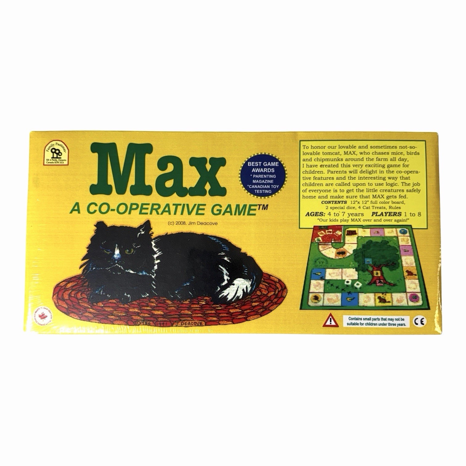 Sealed Family Pastimes Max A Co-Operative Board Game Ages 4-7 Players 2-8 New