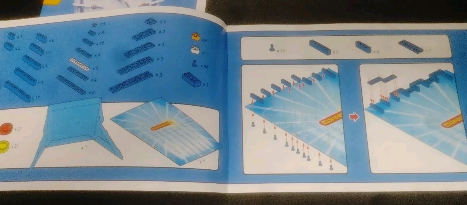 *as is* HASBRO U-BUILD CONNECT 4 LEGO SYSTEM BOARD GAME FUN STRATEGY GAME *as is