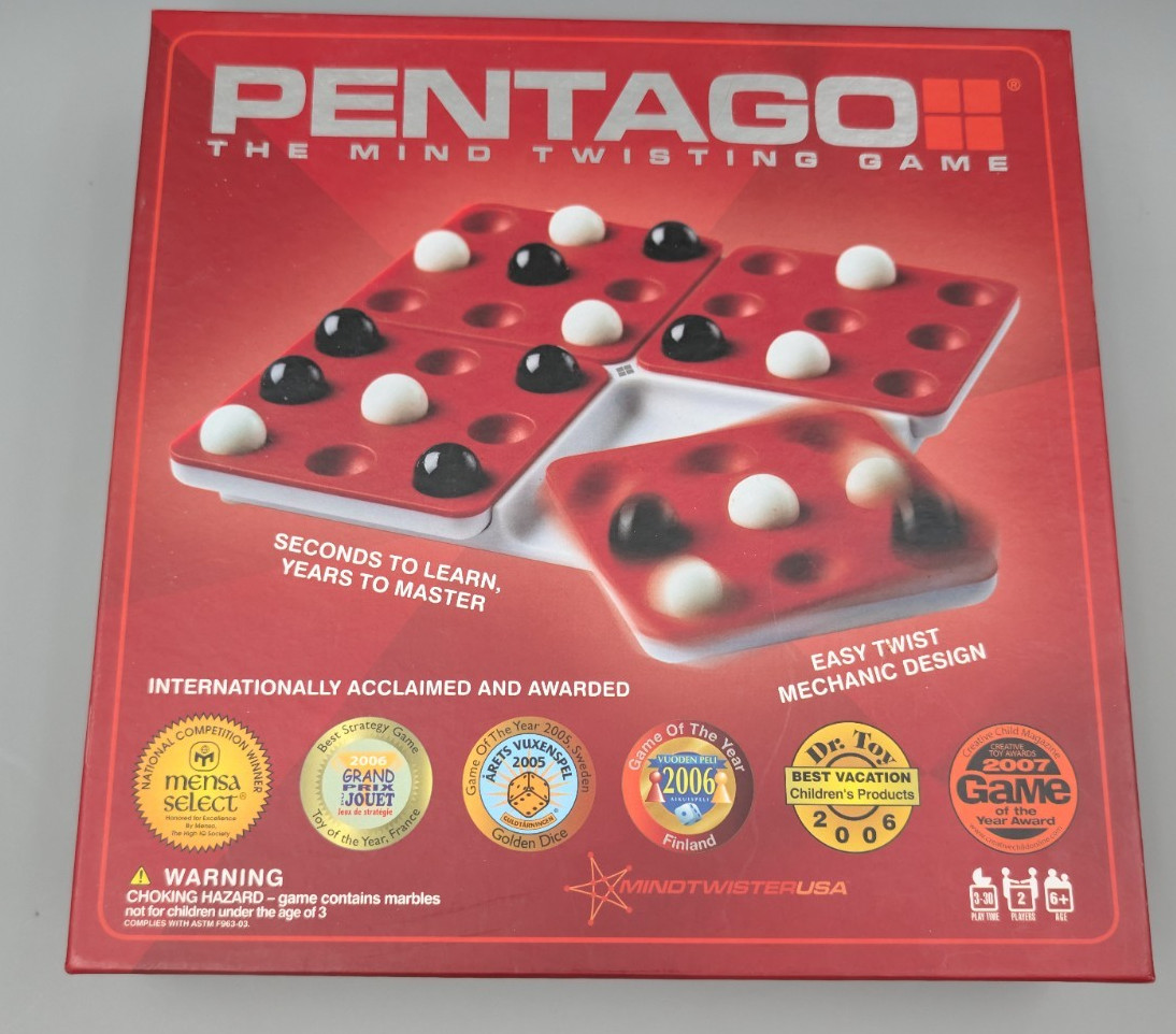 PENTAGO The Mind Twisting Game Ages 6 And Up Mind Twister 2005 100% Complete
