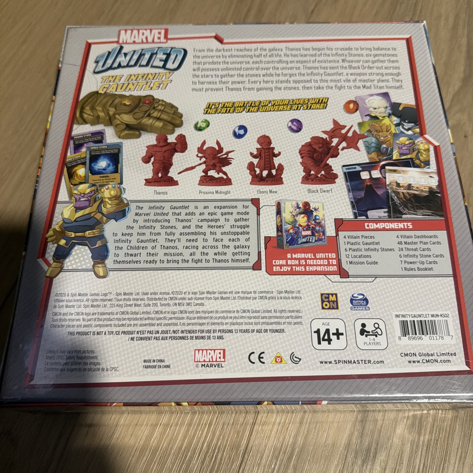 New Marvel United Lot of 6 Kickstarter Expansions CMON SPIN MASTER