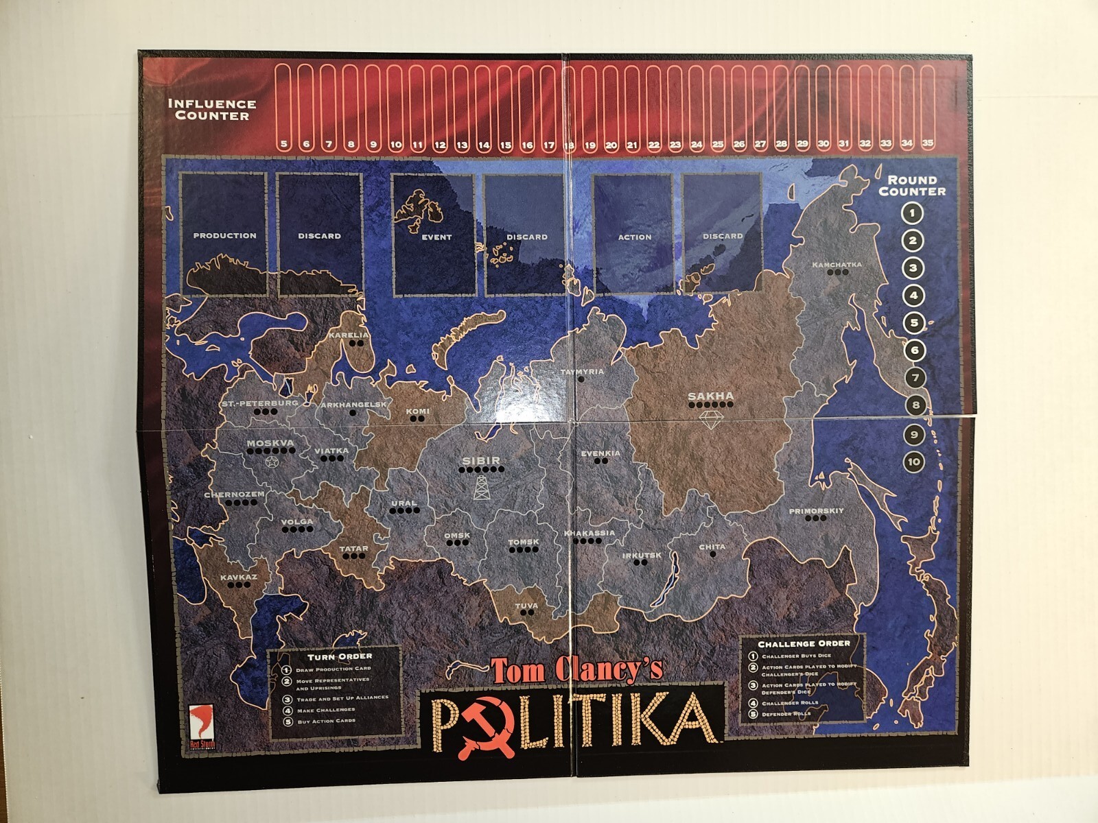 Tom Clancy’s Politika Board Game 1997 Russia USSR Red Storm Entertainment