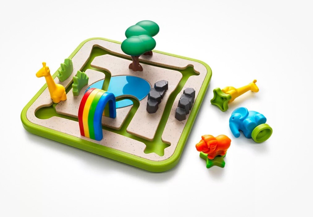 SmartGames Safari Park Jr. Preschool Puzzle Game with 60 Challenges for Ages 3