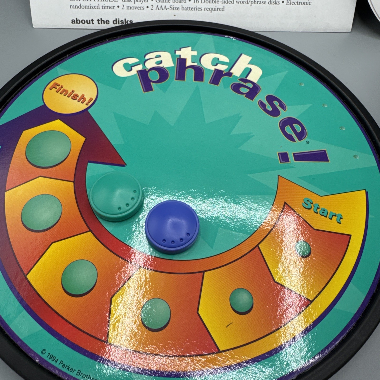 Catch Phrase Board Game 100% Complete 1994 Vintage Timer Tested & Works Fast