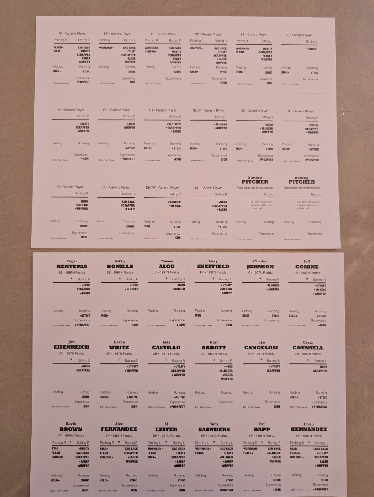 History Maker Baseball 2013 With Player/Umpire Cards From 1997 And 1975 Seasons.