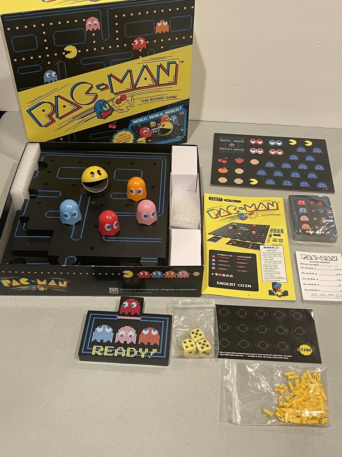 Buffalo Games Pac-Man – The Board Game Authentic Arcade Sounds Waka Waka