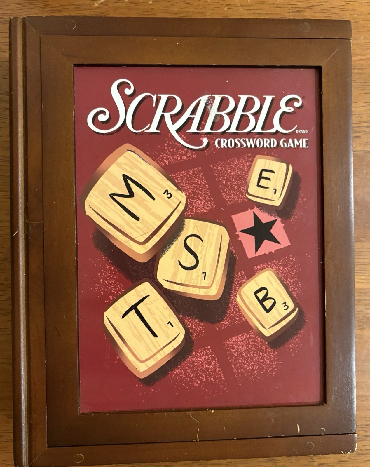 Scrabble Vintage Game Collection Bookshelf Edition Wooden Box Case 2005