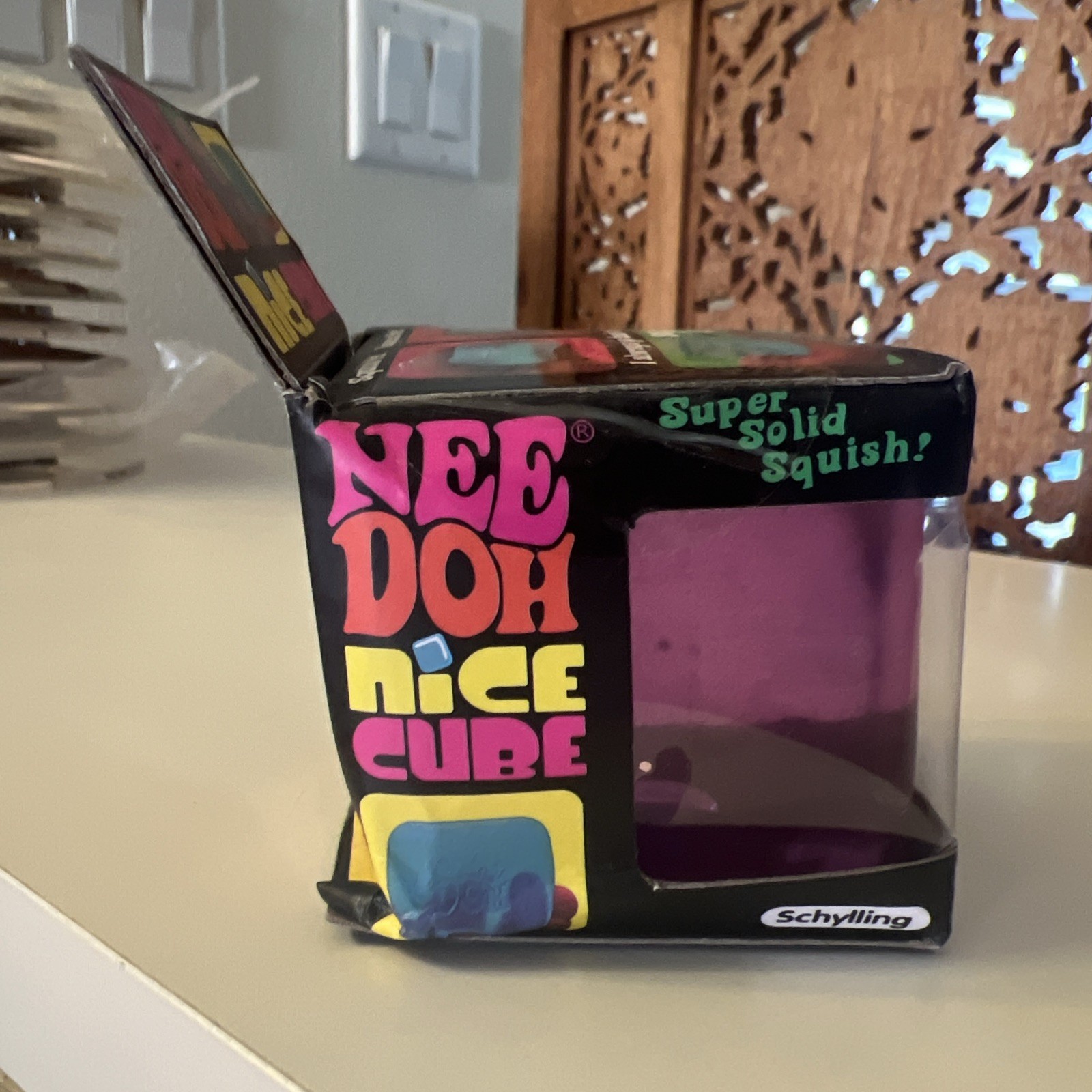 Nee Doh Schylling Needoh Nice Cube PURPLE Authentic Manipulative Toy NEW in Box
