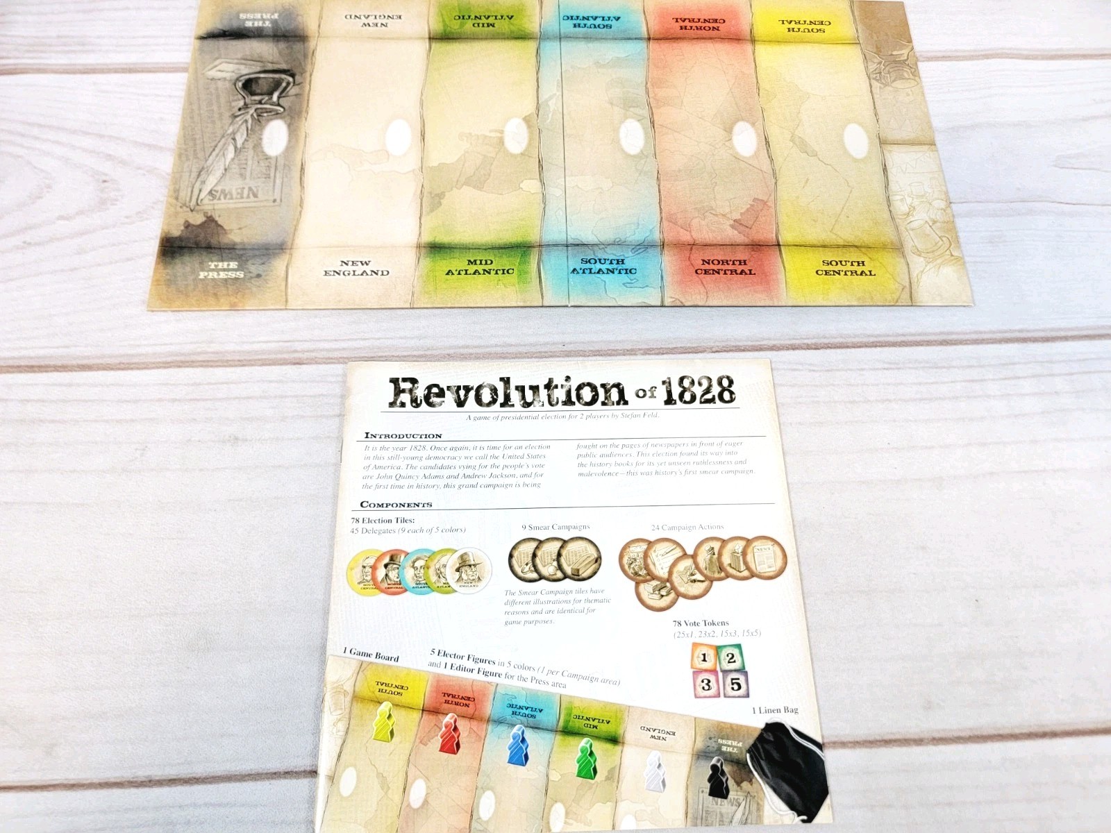 Revolution of 1828 Board Game 2 Player Game – Renegade – Complete