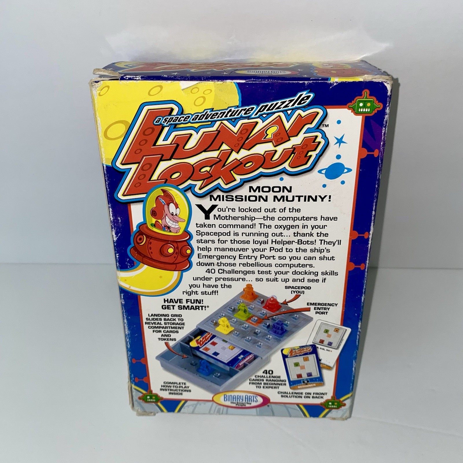 Lunar Lockout Game OPEN DAMAGED BOX Unused Sealed Cards 2000 Binary Arts Space