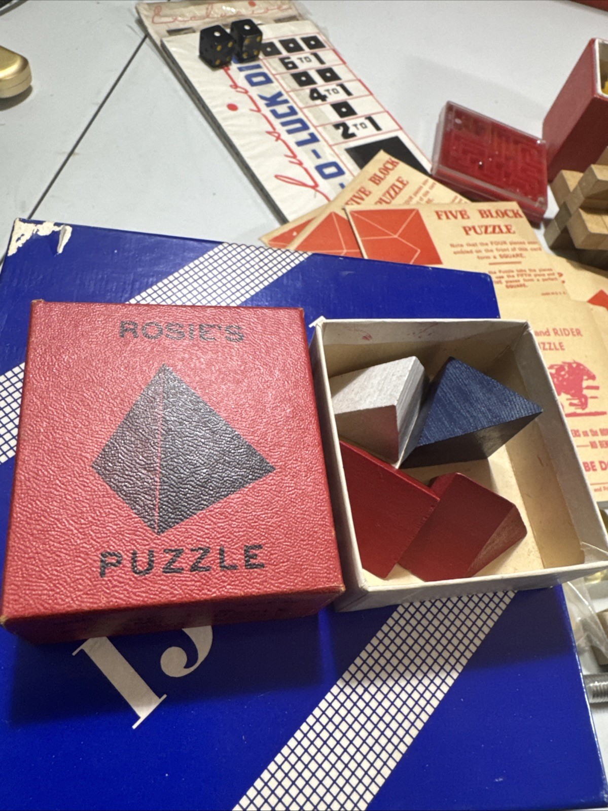 Vintage Pre-1950s Gags Pranks Puzzles Games Lot Of 45 Pieces