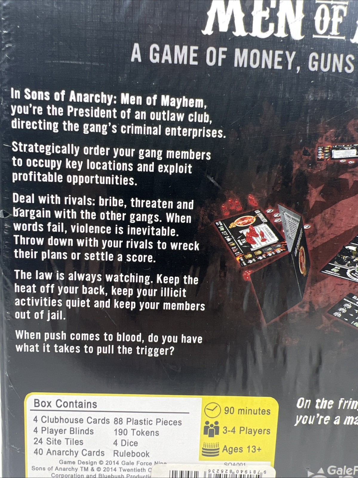 Sons of Anarchy Men of Mayhem Board Game by Gale Force Nine NEW Factory Sealed