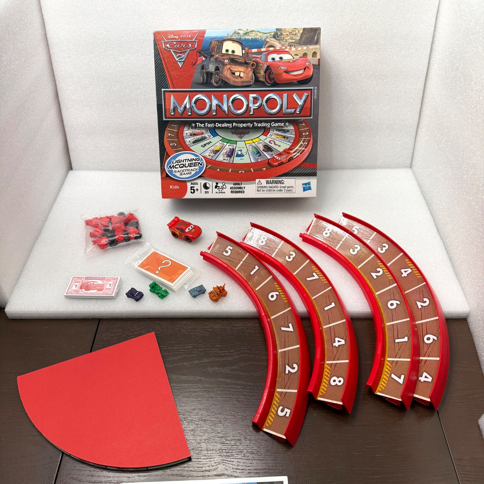 Disney Pixar Cars 2 Monopoly Game Lightning McQueen Racetrack Game New Open Box