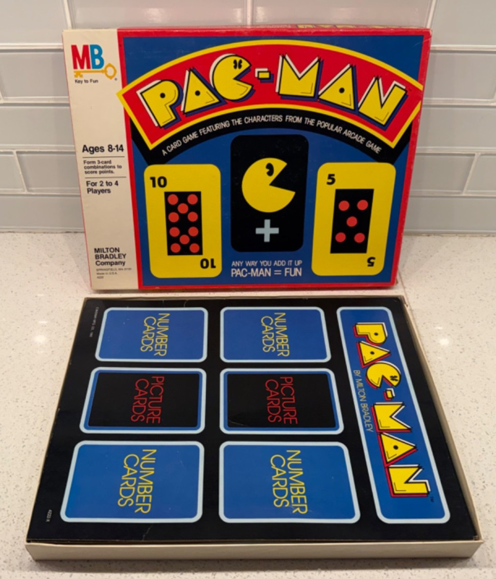 Vintage 1982 Pac-Man Card & Board Game Milton Bradley Arcade Classic COMPLETE!