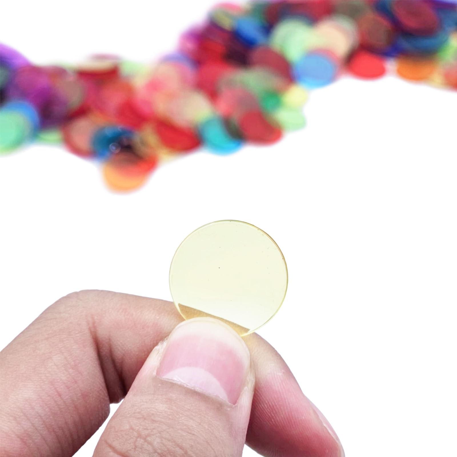 SUTIMSHE 500 Pcs of 3/4 inch Transparent 8 Color 5.9 inches x 7.87