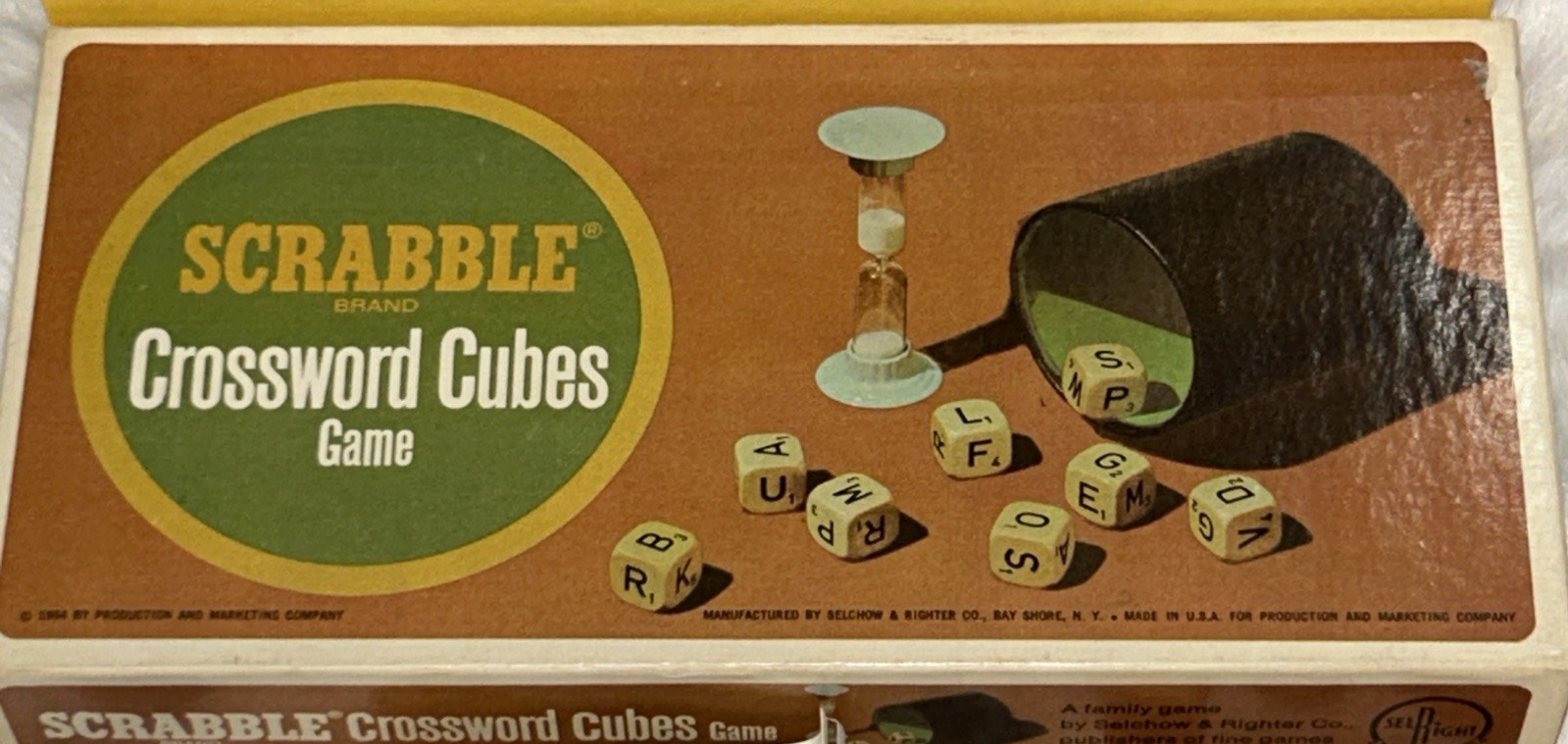 Scrabble Crossword Cubes Game – Wooden Letters – Complete – Vintage 1964