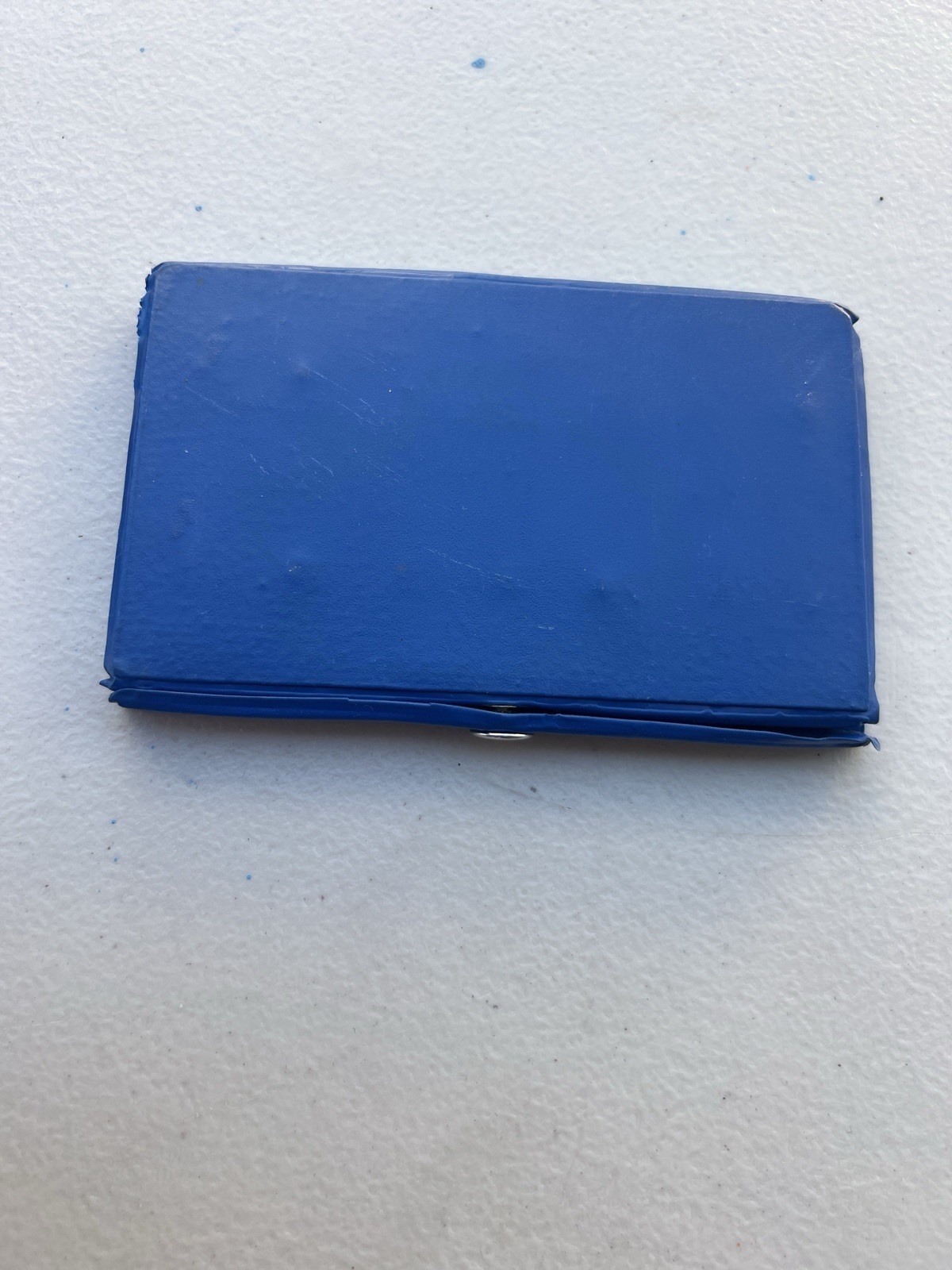 Vintage Blue Double Six Dominoes Set 28 Pieces Vinyl Travel Case