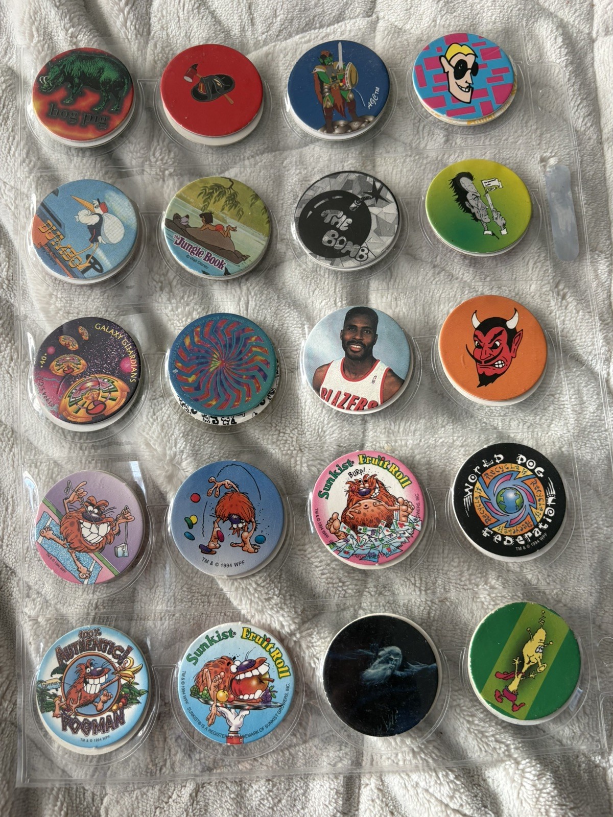 Big POG Assortment 196 Pogs Rare 8 Ball Blade Religious Paychadelic Poison