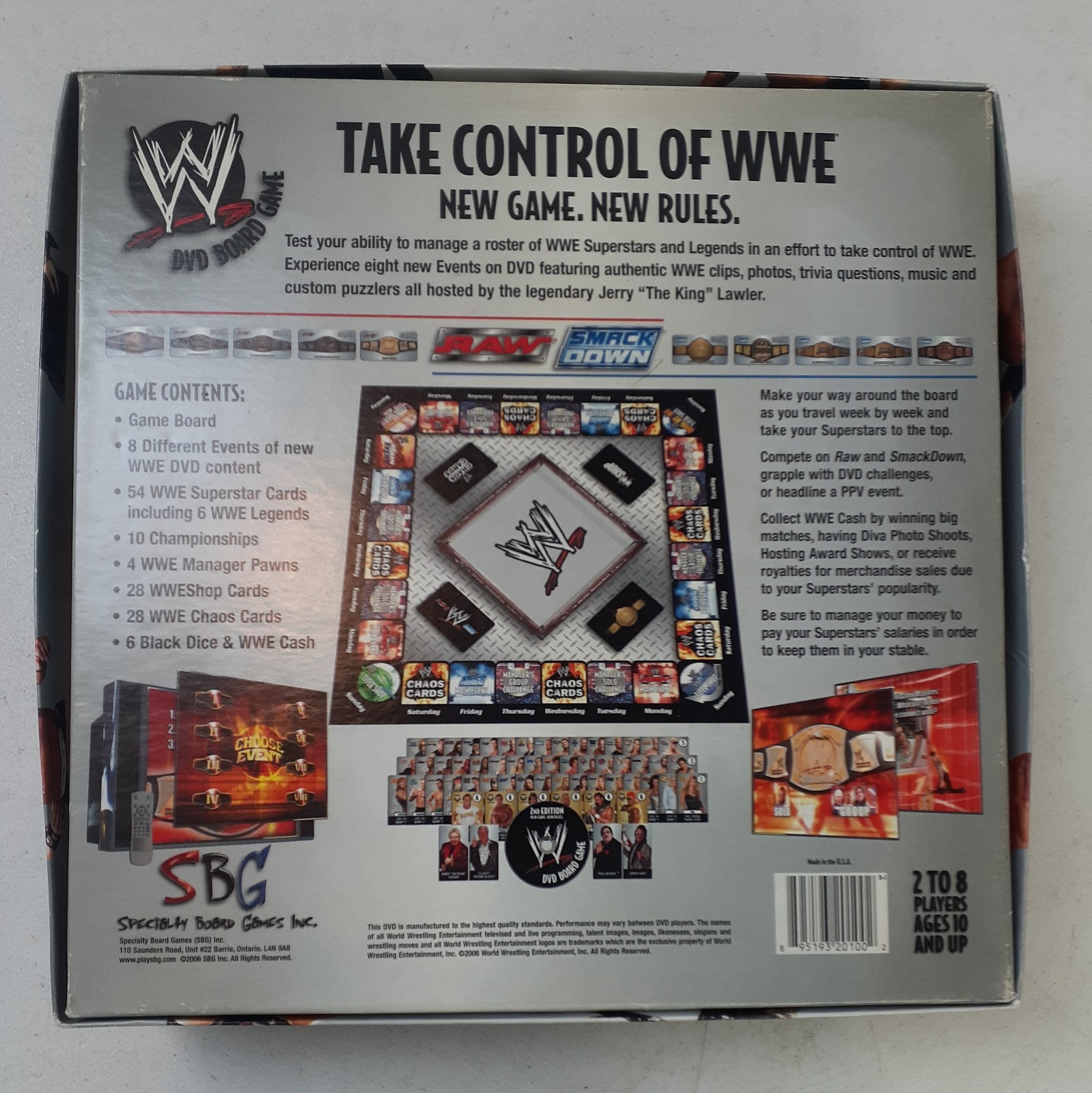 WWE DVD Board Game Wrestling 2nd Edition SBG Raw Smackdown 2006 COMPLETE 426