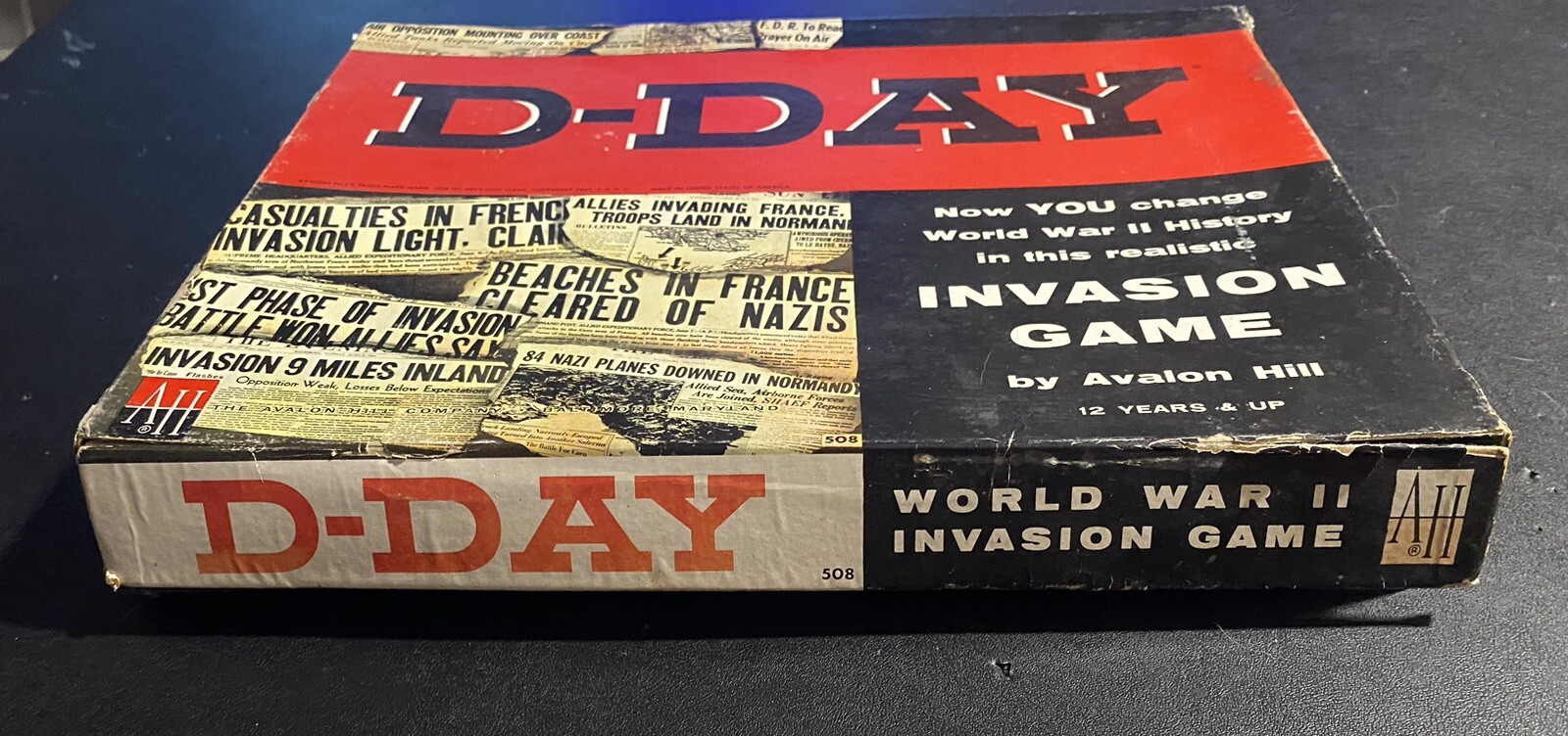 1961 Vintage Avalon Hill D-Day Invasion Board Game World War II WW2 War Strategy