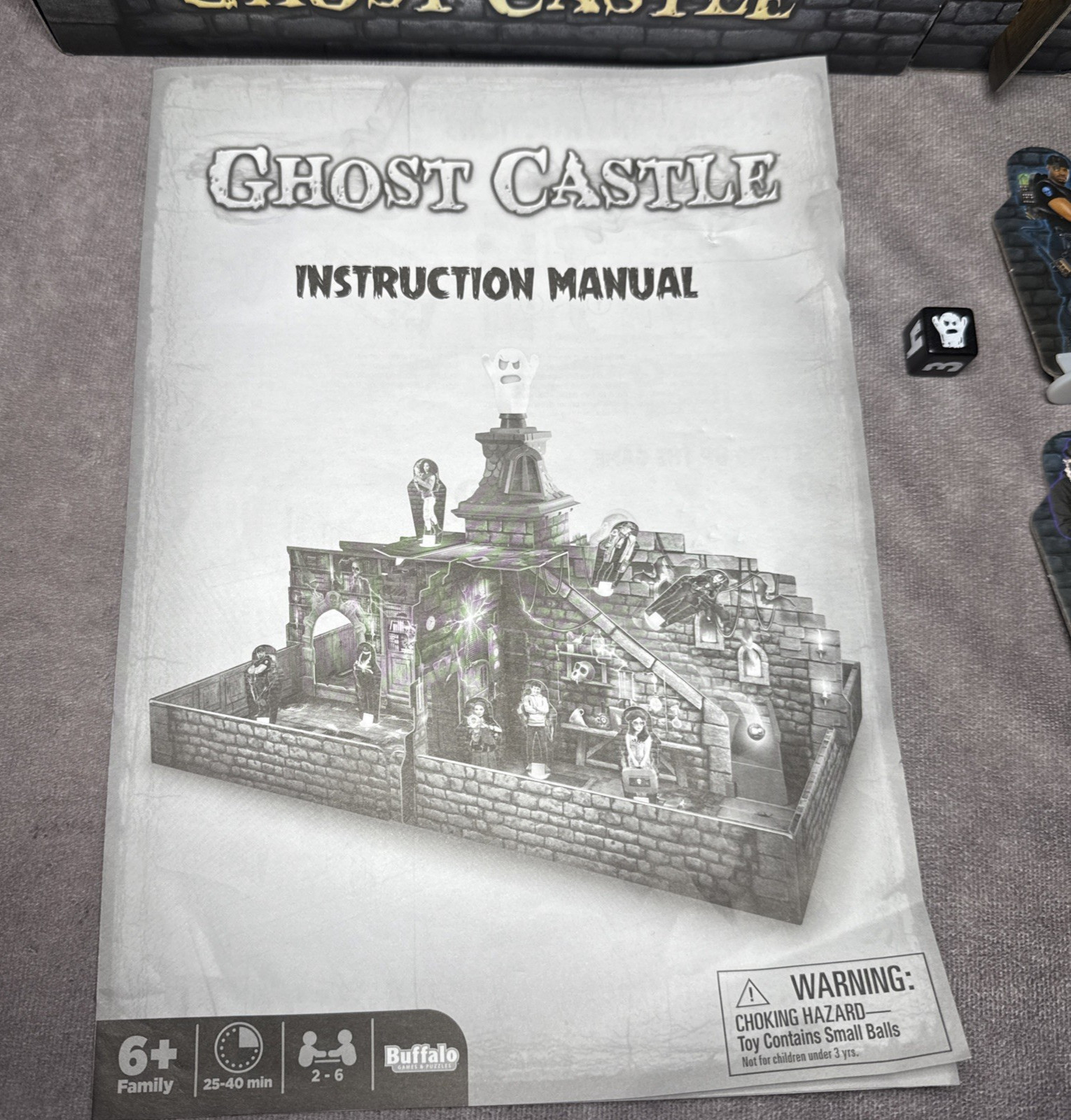 Buffalo Games Ghost Castle Board Game 2020 3D Haunted Escape Family Spooky