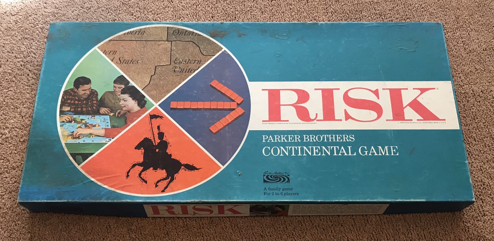 Vintage Classic Parker Brothers 1968 Risk Continental Board Game Original
