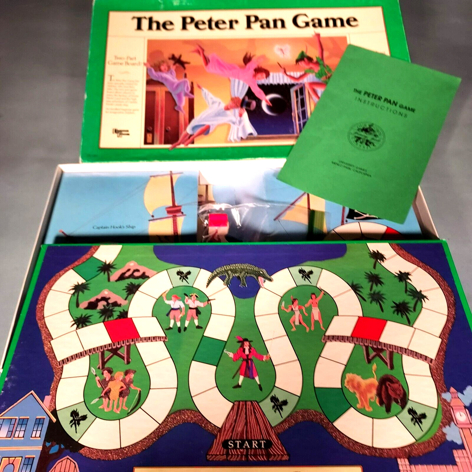 Vintage The Peter Pan Game 1990 University Games Complete