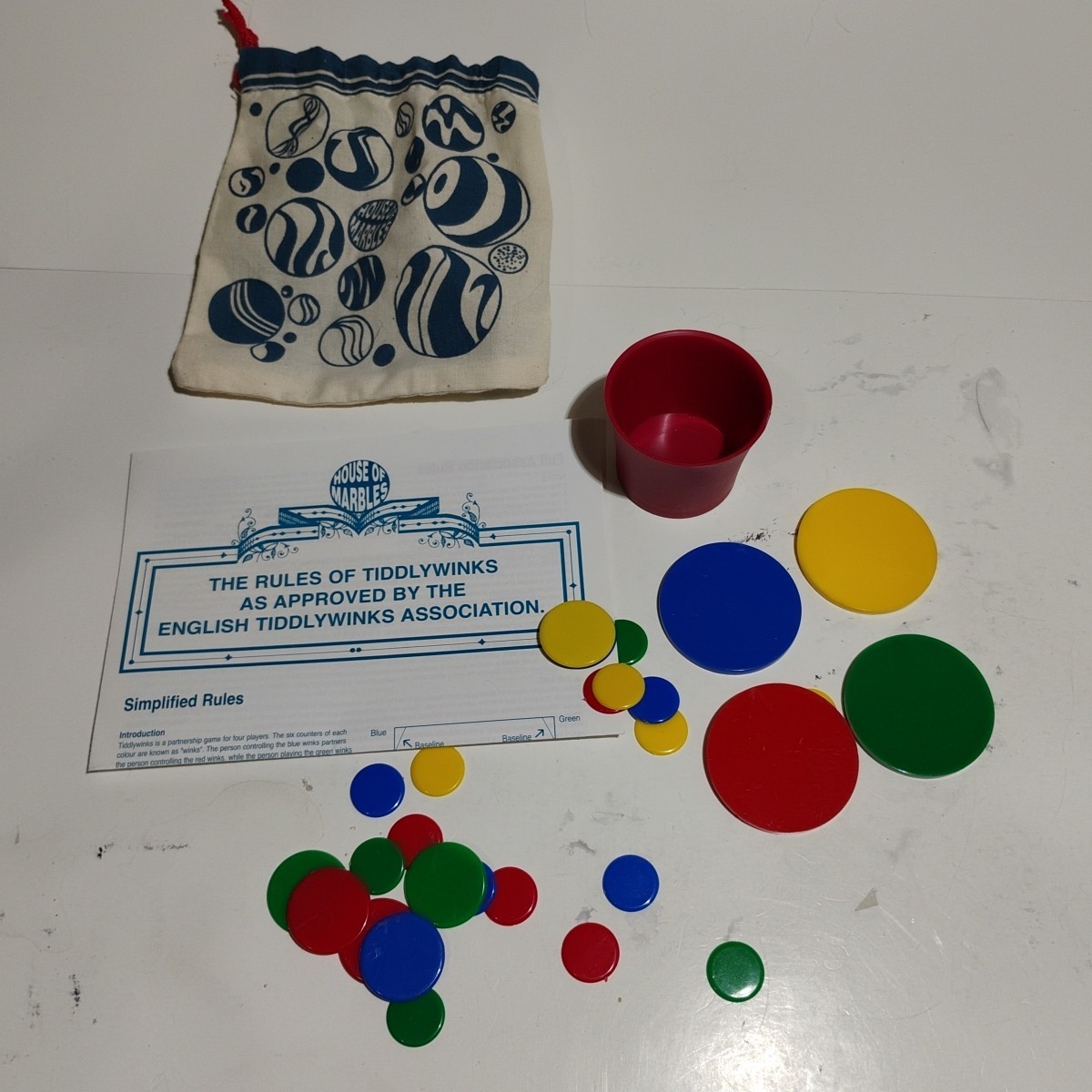 Traditional Tiddly Winks/ House of Marbles/Made In UK/Rules Age 5+ Games