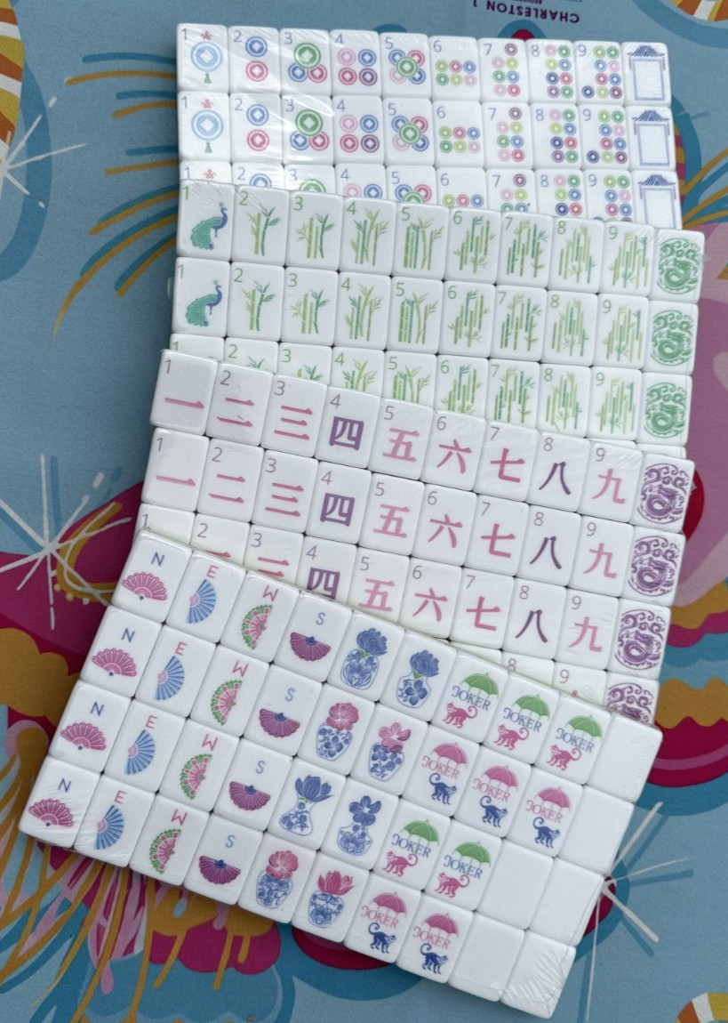 LIM0NCELLO 4 Layer Acrylic Mahjong Tiles Full American Set 160 Tiles US SELLER!