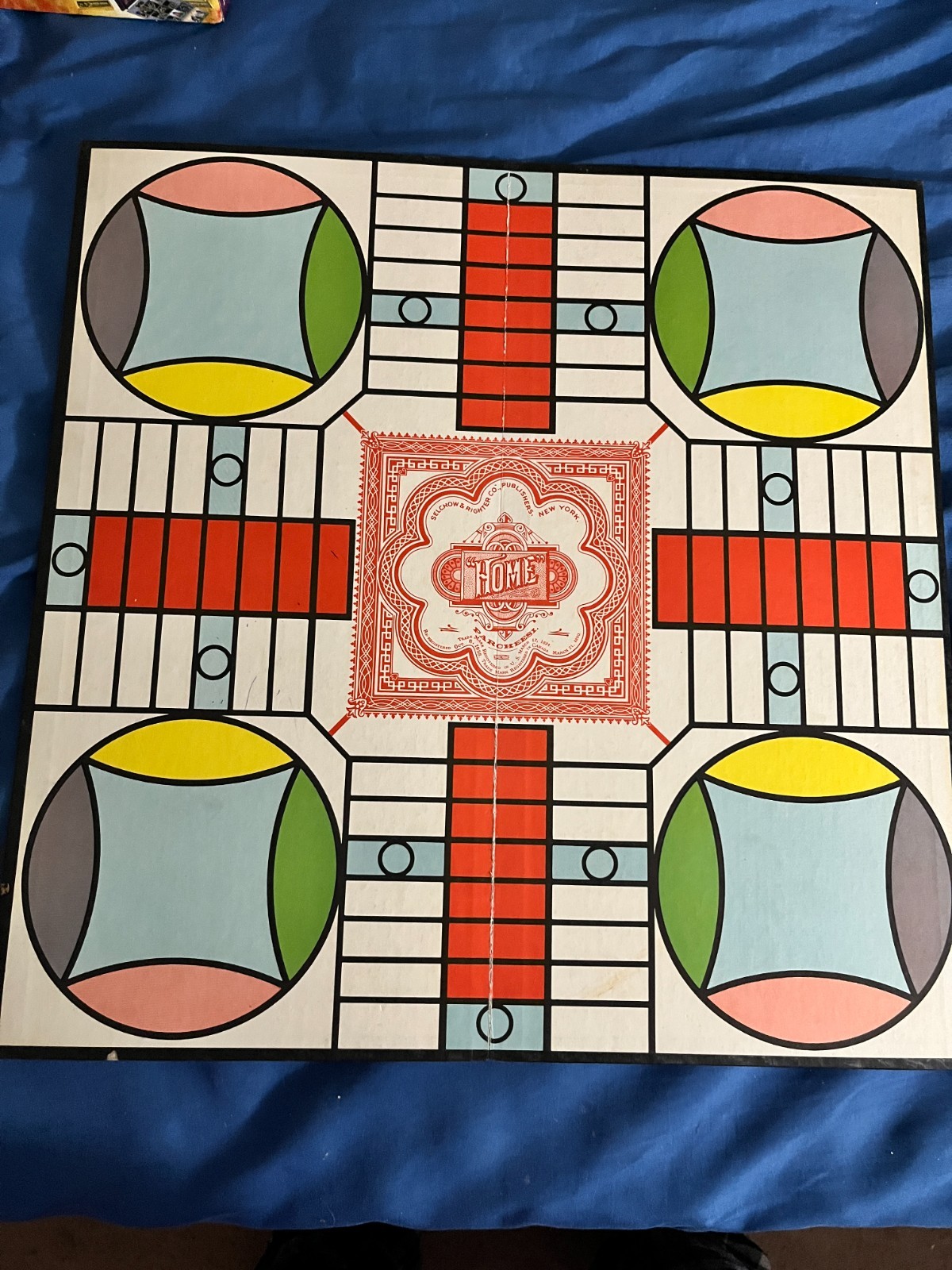 Parcheesi “A Royal Game of India” Board Replacement – Selchow & Righter 1938