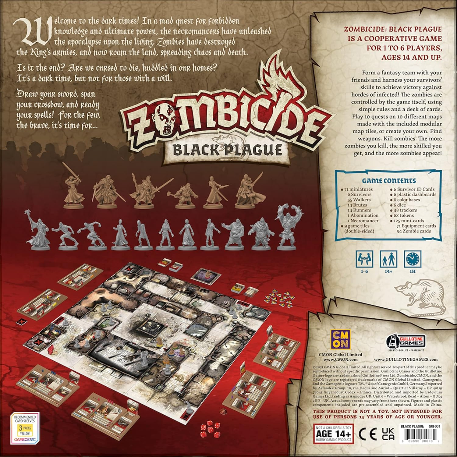 Zombicide: Black Plague – Medieval Fantasy Zombie Board Game – Cooperative Strat