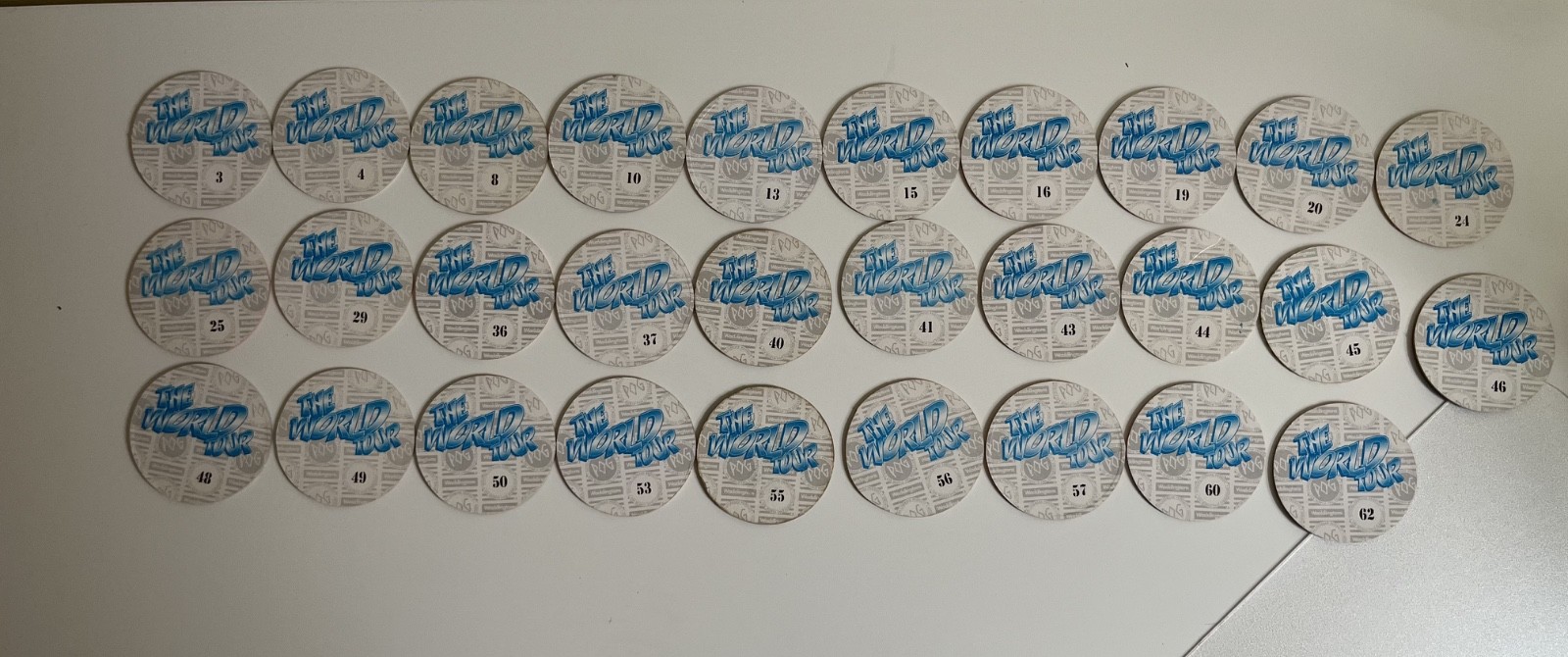 Lot of 40 Pogs, 2 Slammers, Tube, Authentic World Pog Federation all different