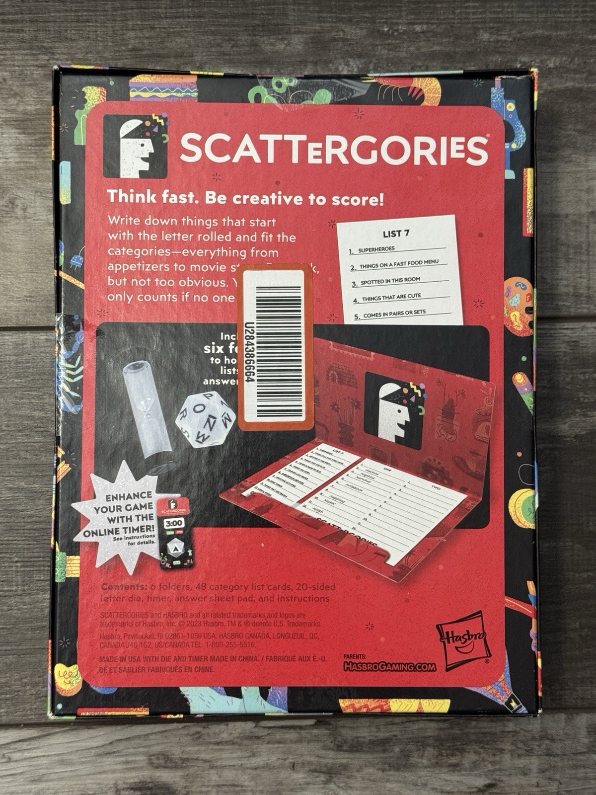 Scattergories Classic Game 2 Or More Players QUICK-WIT CATEGORIES Ages 13+ P1