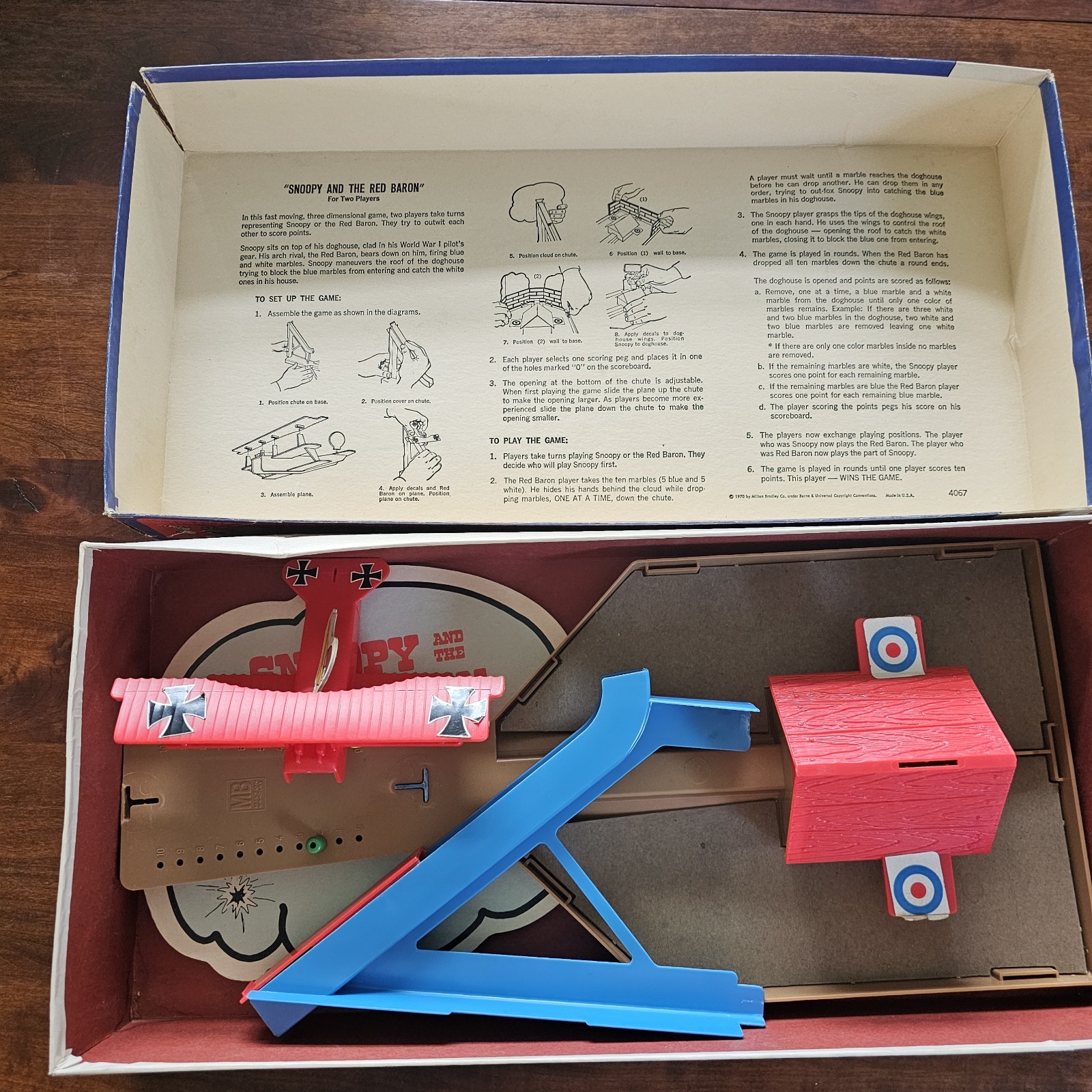 1970 Milton Bradley Snoopy and the Red Baron Skill and Action Game