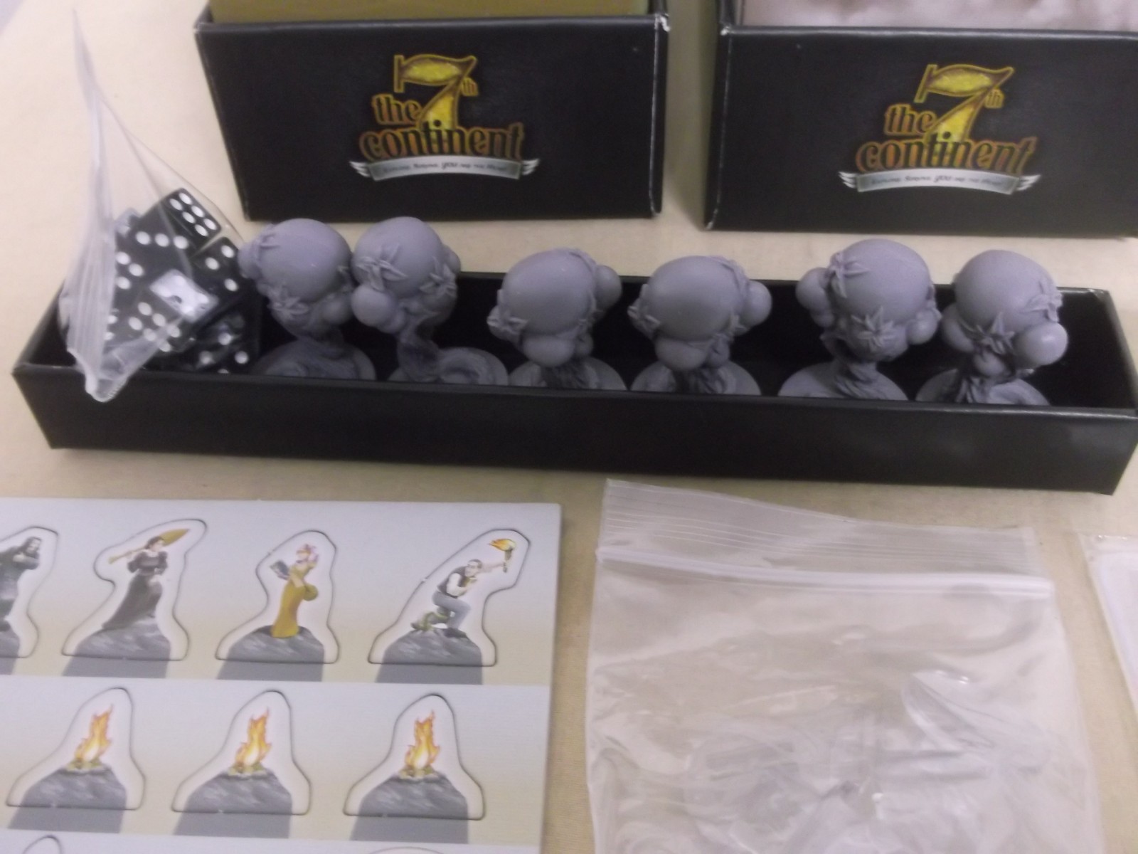 THE 7TH CONTINENT 2017 CORE GAME + FACING ELEMENTS FEAR DEVOURERS EXPANSION