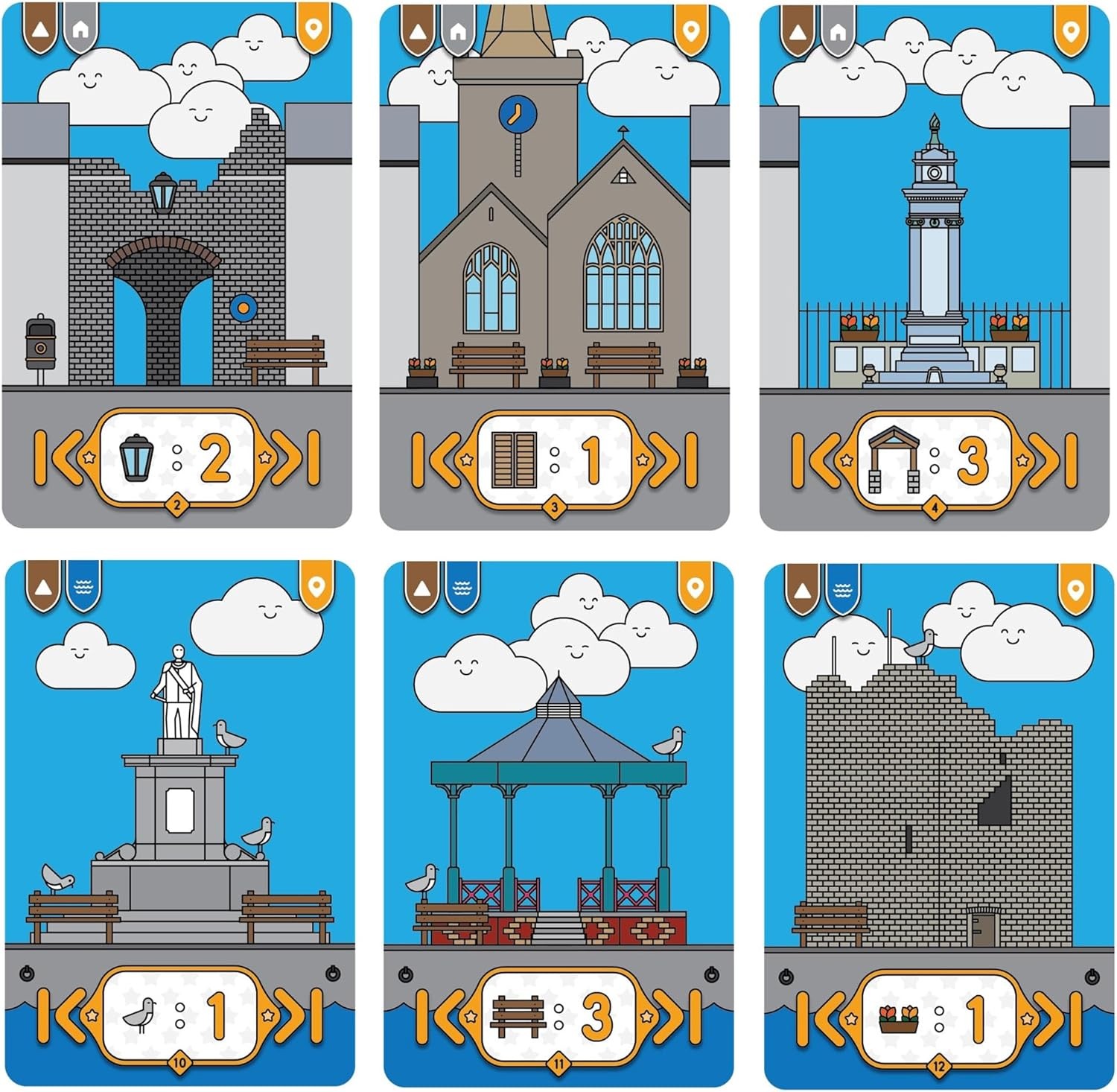 Mighty Boards: Tenby – Matching Card Game, Action Drafting, Street Building Comp