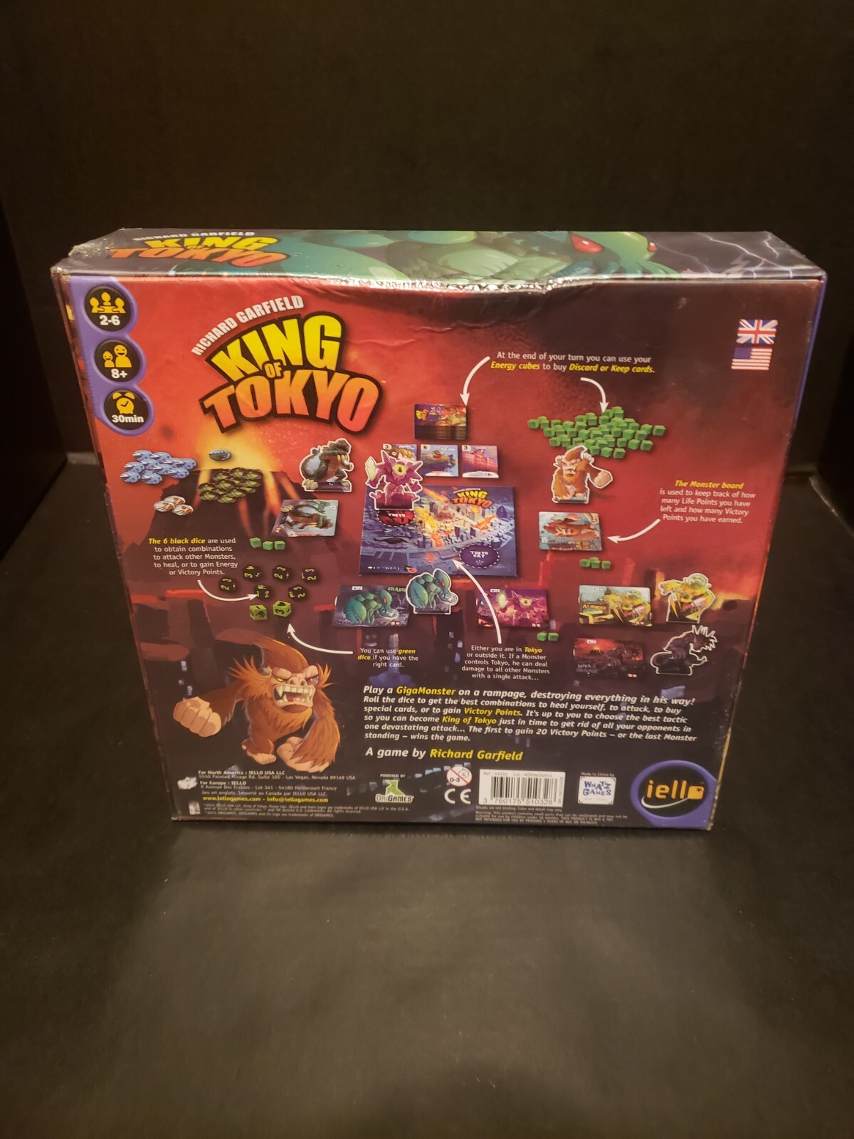 Richard Garfield King of Tokyo Board Game iello New SEALED