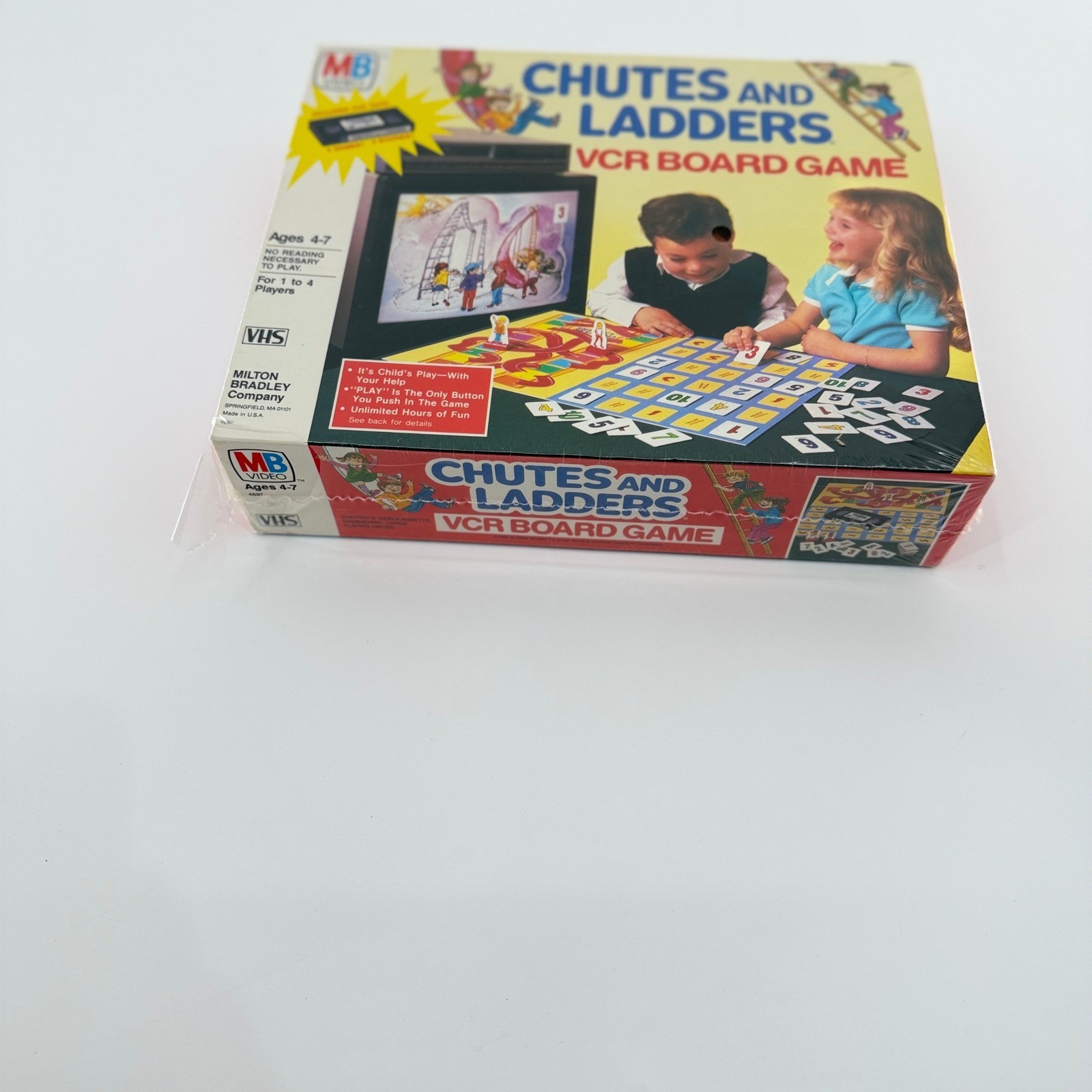 1986 Milton Bradley Chutes and Ladders VCR Board Game Multicolor Vintage NIB