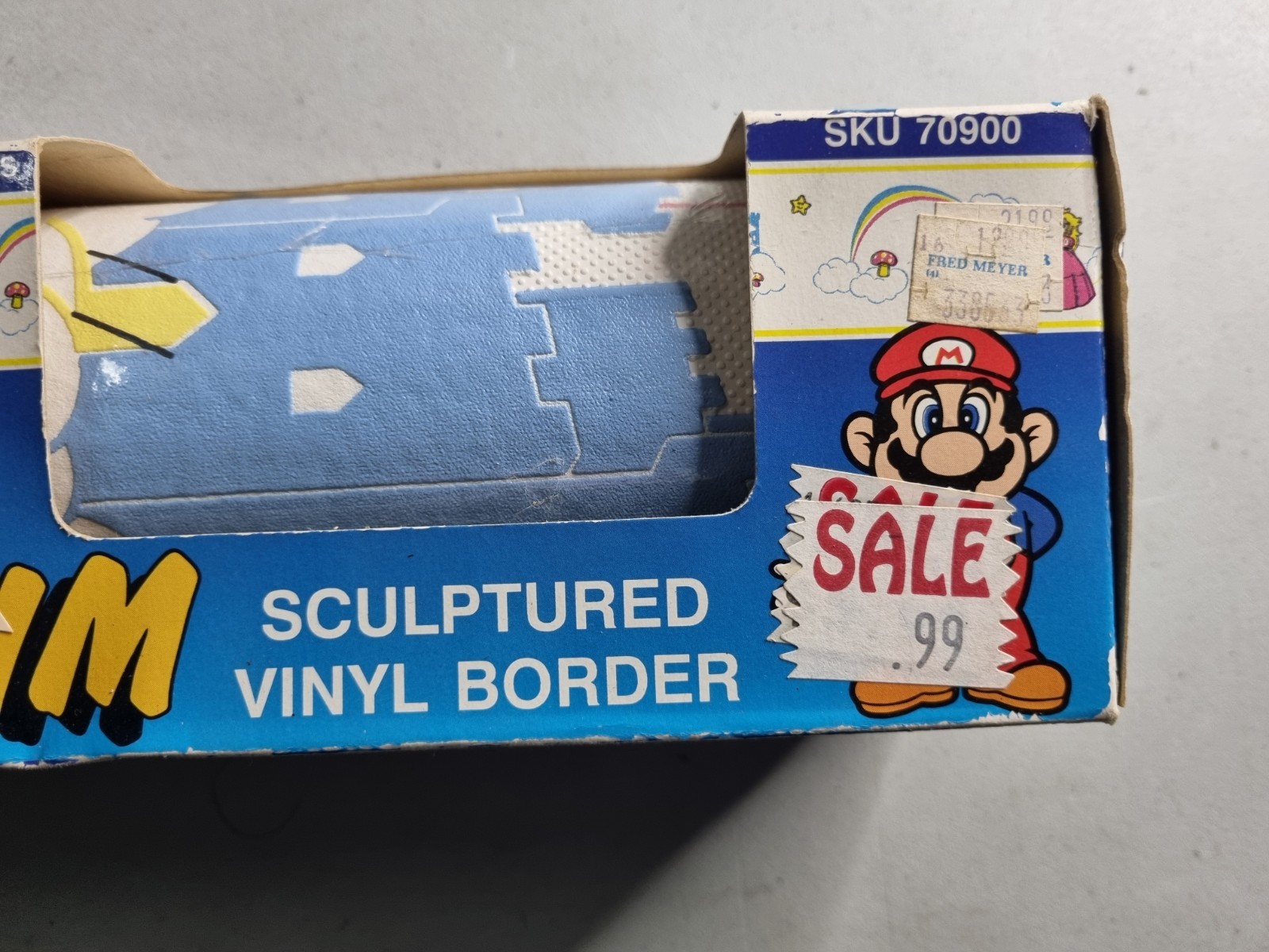 Vintage 1989 Nintendo Wall Trim Border Mario 5yd Roll Princess Peach Wallpaper