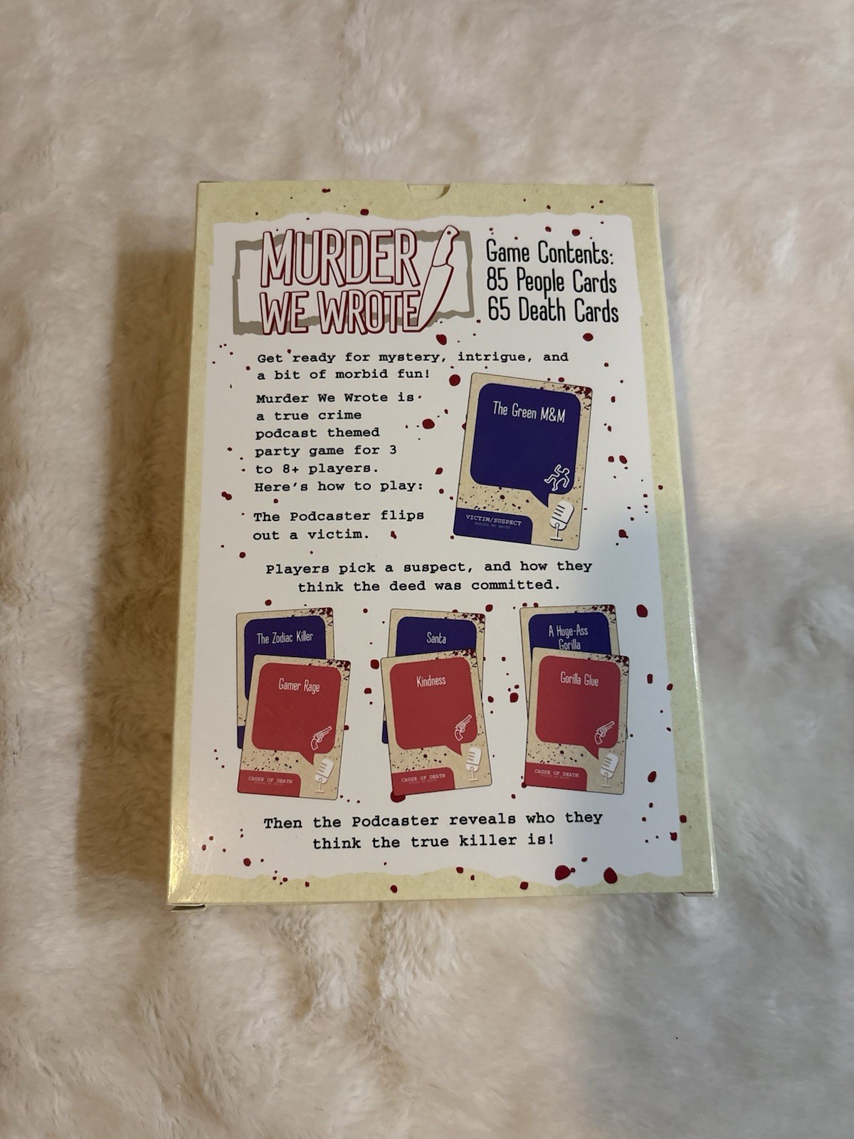 Murder We Wrote A True Crime Podcast Party Game KESS Adult Card Game NIB