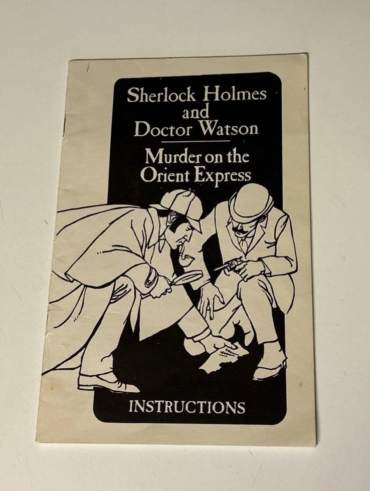 Vintage 1967 Sherlock Holmes Murder on the Orient Express Board Game Complete