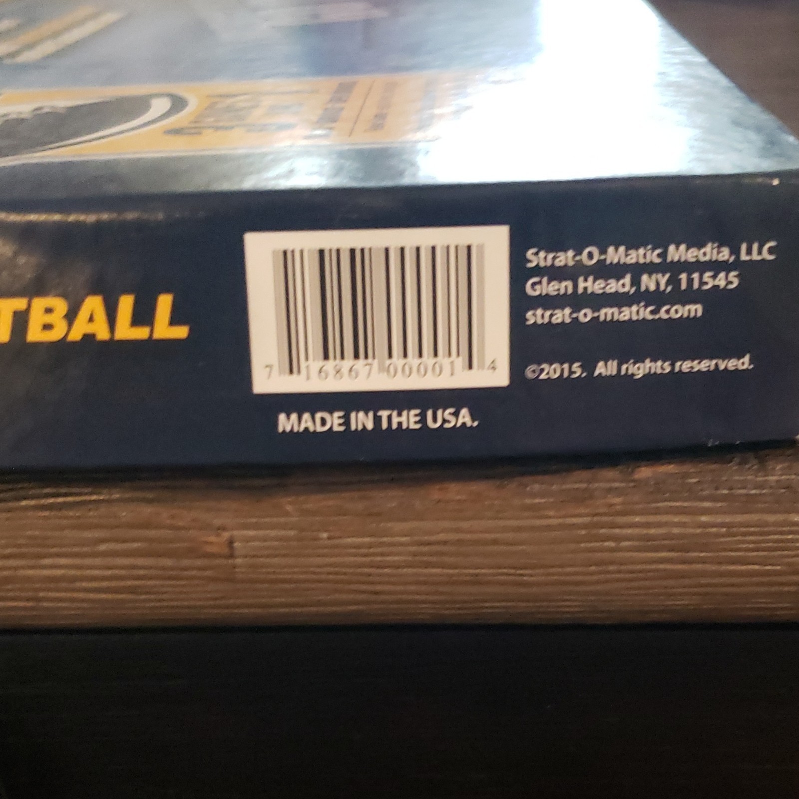 Strat-O-Matic Pro Football Board Game 2015 Complete Game w/ Dice, 2+ Players