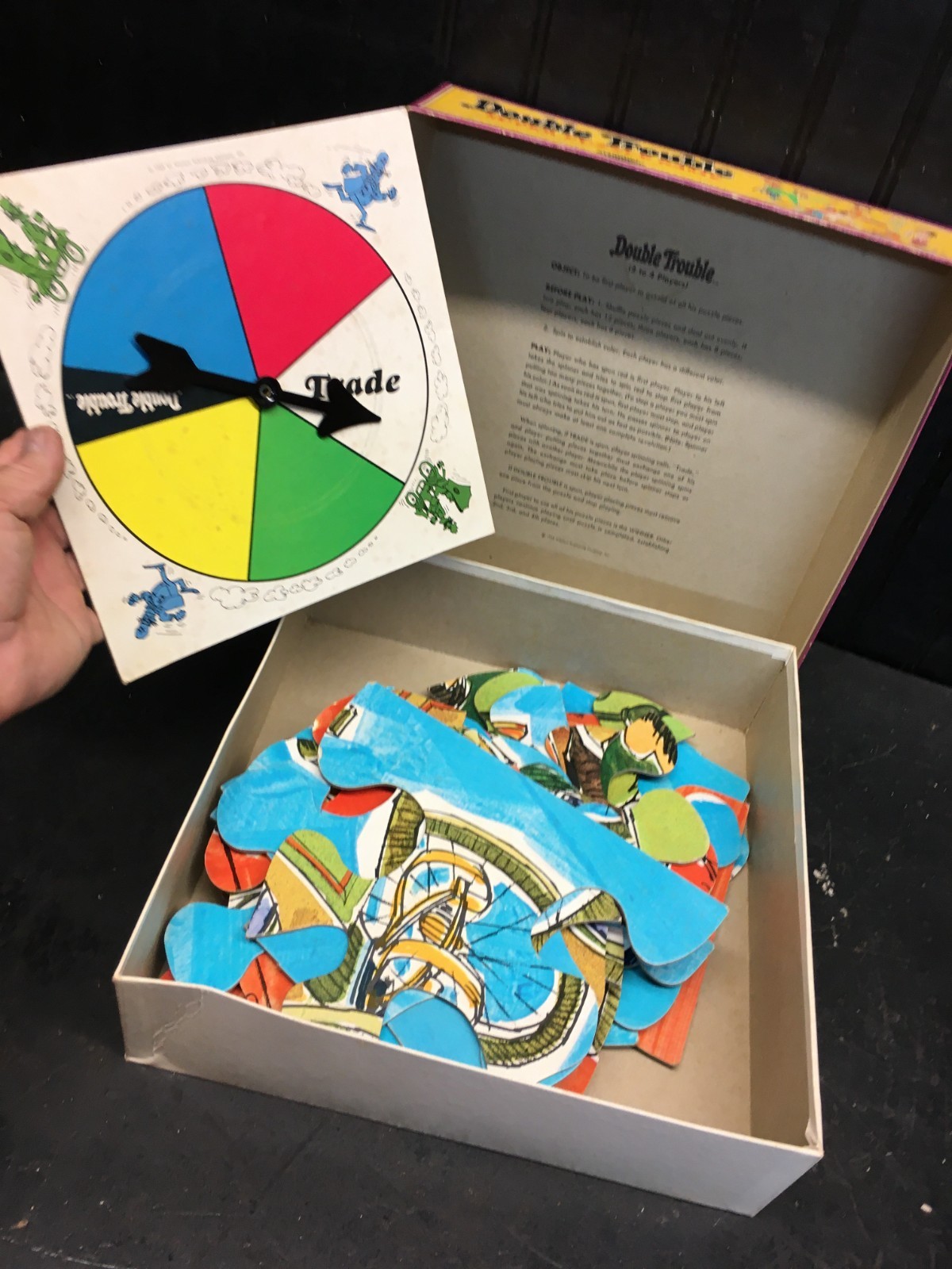 Vintage Double Trouble Floor Puzzle Game 1968 Whitman Games